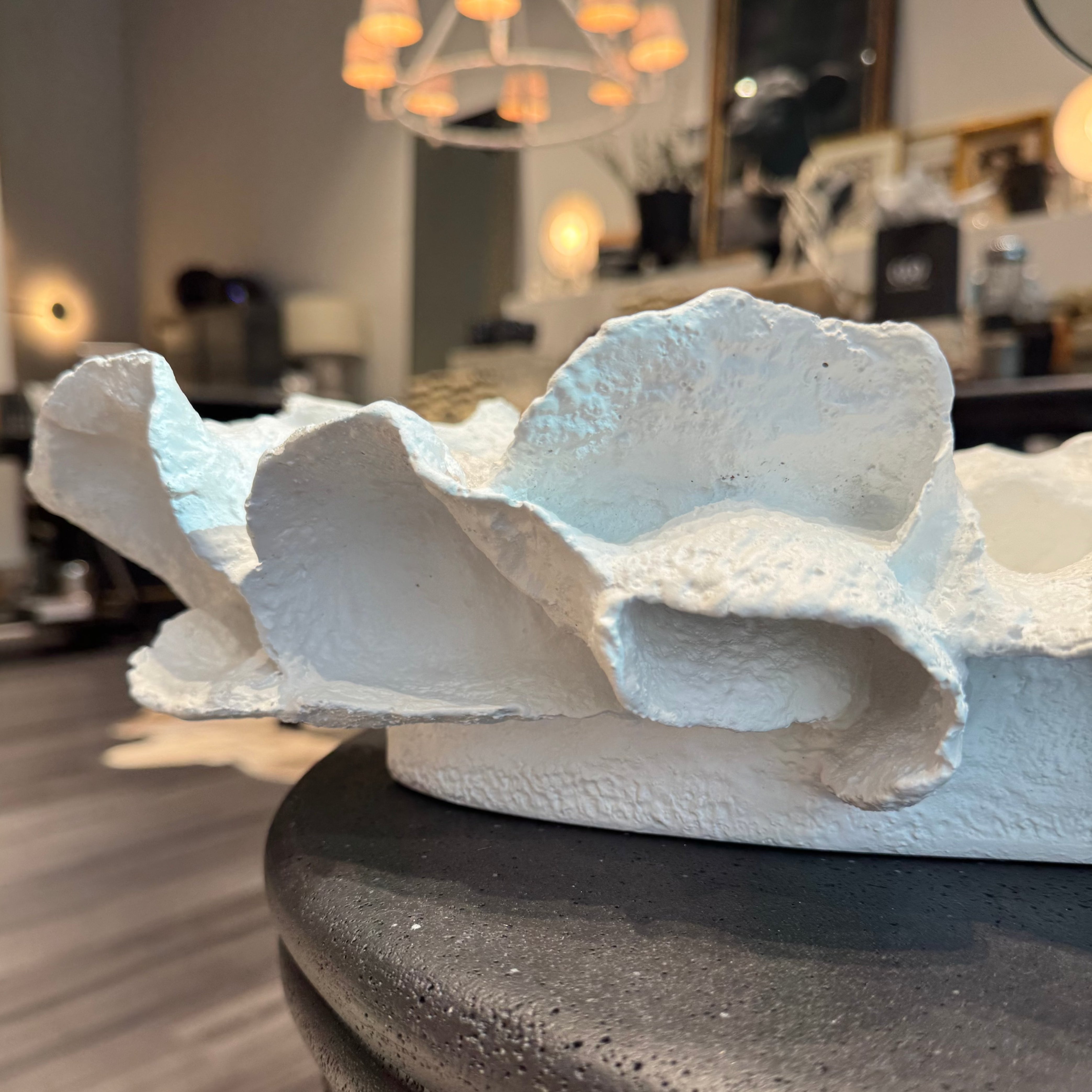 White Faux Coral Coco Tray - Multiple Size & Style Options - Perfect for Beach Themed Decor, Bathroom Organizer & Coastal Home Accessories