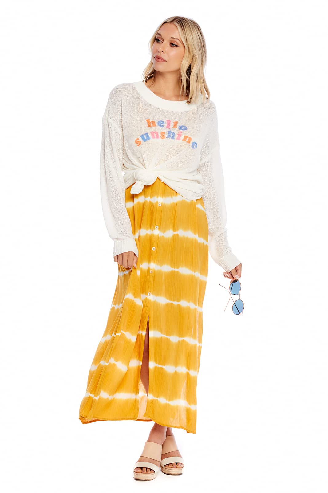 Mud Pie Women's Sleeveless Maxi Dress - Flowy Summer Beach Dress for Vacation, Party & Casual Wear