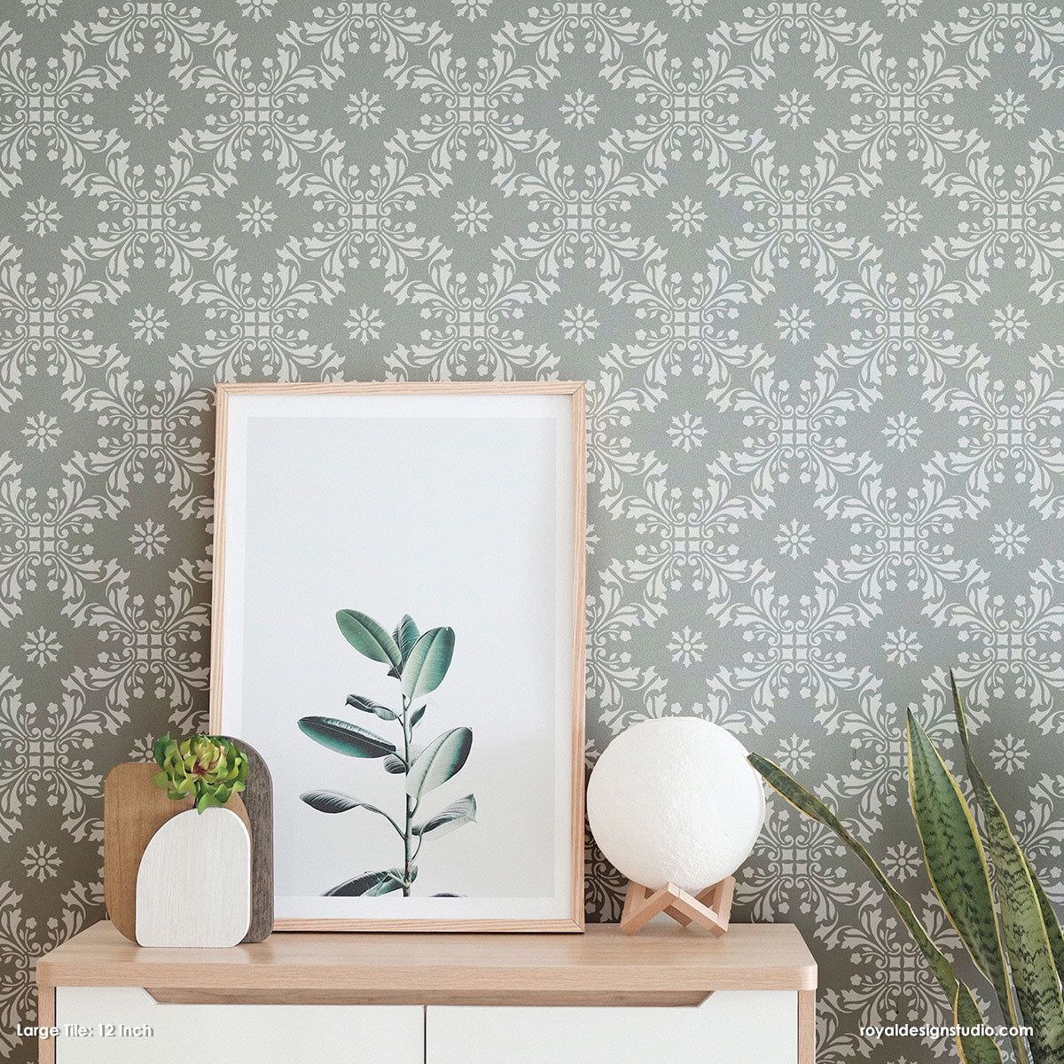 Sintra Tile Stencil - Reusable DIY Mosaic Tile Stencils for Home Decor, Bathroom & Kitchen Backsplash - Perfect for Crafts, Wall Art, and Floor Designs