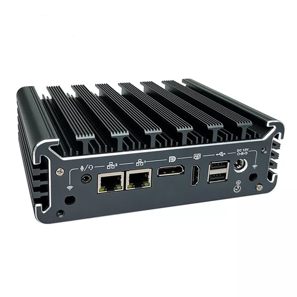 Fanless Mini PC Windows 11 Pro - Intel Core i5 7360U, 16GB DDR4, 512GB SSD, TPM 2.0, Dual 2.5G LAN - Compact Industrial Desktop Computer for Office, Home Theater, and Digital Signage