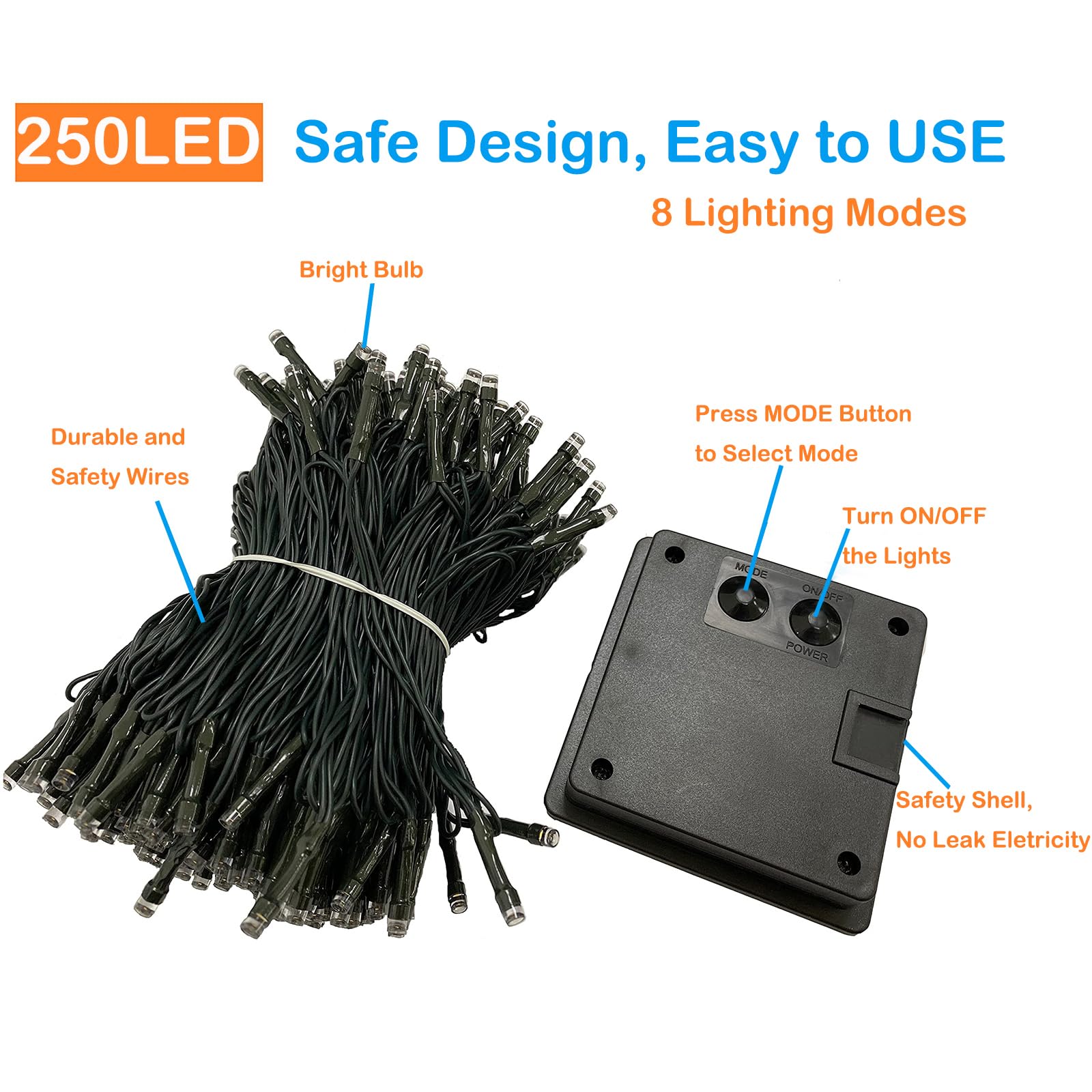 Upgrade 2 Pack 180FT 500LED Solar String Lights Outdoor - IP65 Waterproof, 8 Lighting Modes, Warm White for Garden, Tree, Party & Christmas Decorations | Perfect for Patio, Backyard, Wedding, and Holiday Lighting