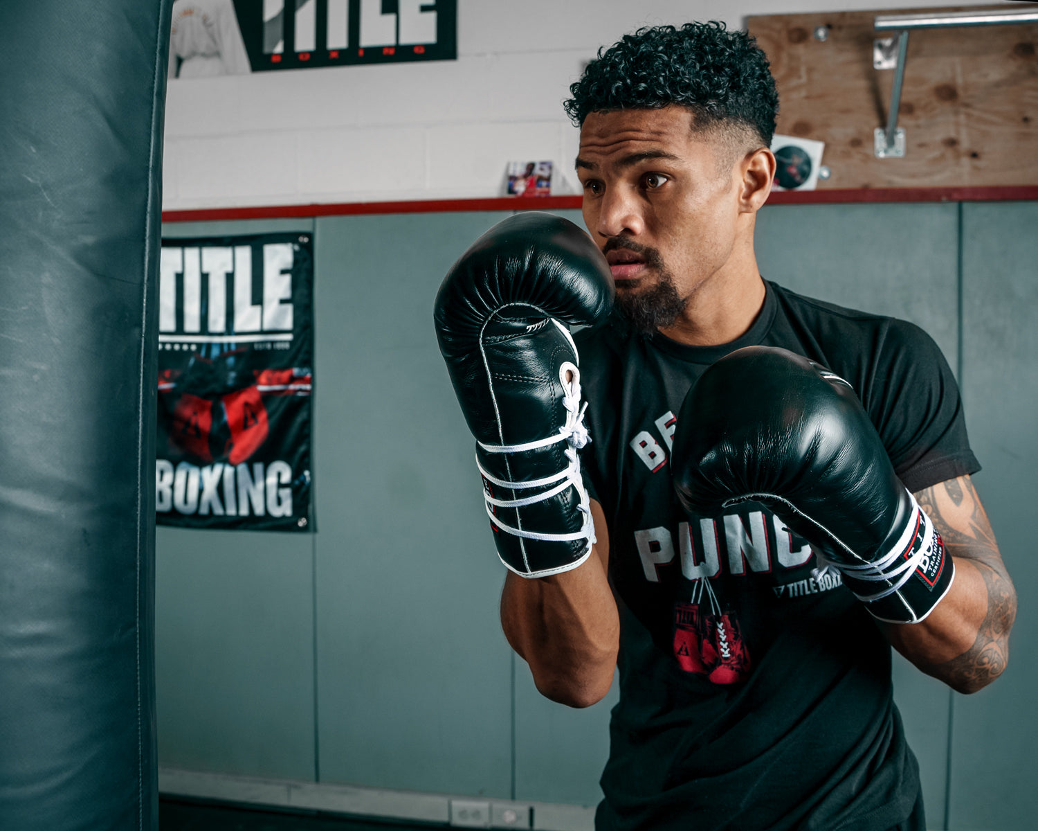 TITLE Boxing Old School Leather Lace-Up Sparring Gloves - Professional Training & Heavy Bag Workouts for Boxing, MMA & Fitness