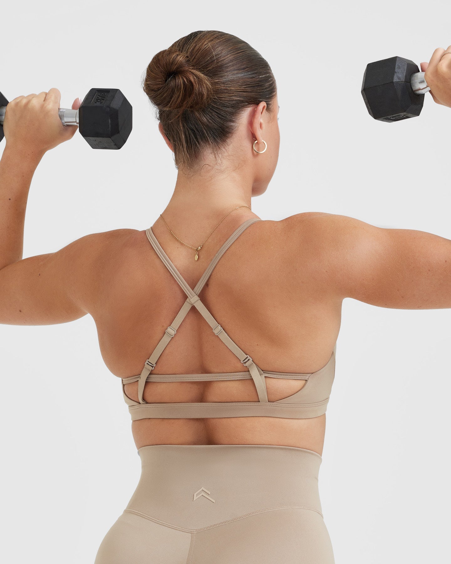 Timeless Strappy Bralette for Women - Comfortable Wireless Lace Bralette in Sandstone | Perfect for Yoga, Lounge & Everyday Wear