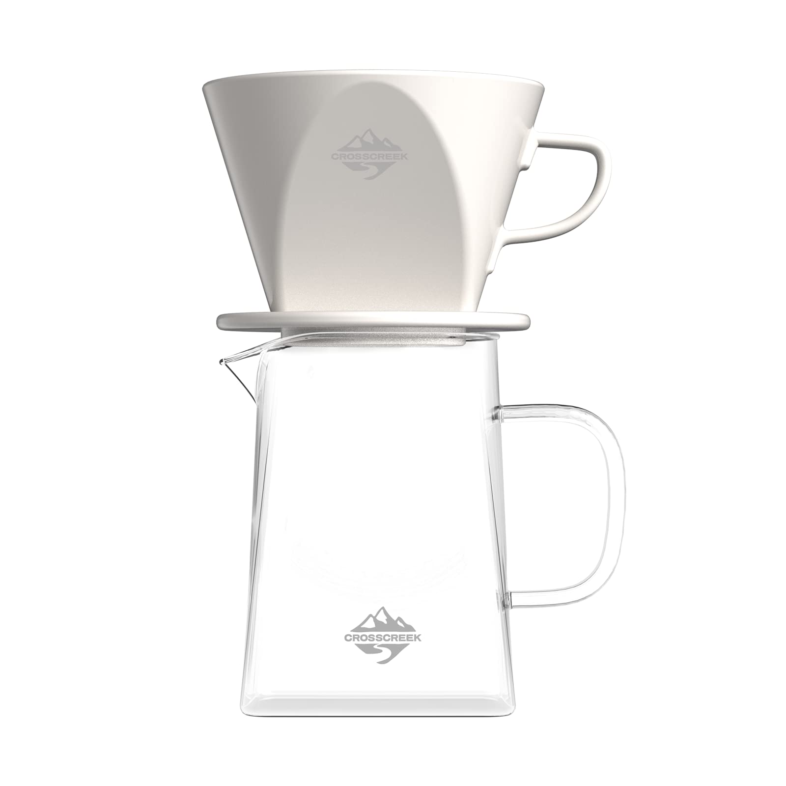 Premium Manual Pour Over Coffee Dripper Set - Glass Carafe with White Coffee Filter for Home & Office Brewing - Perfect for Specialty Coffee Lovers & Baristas