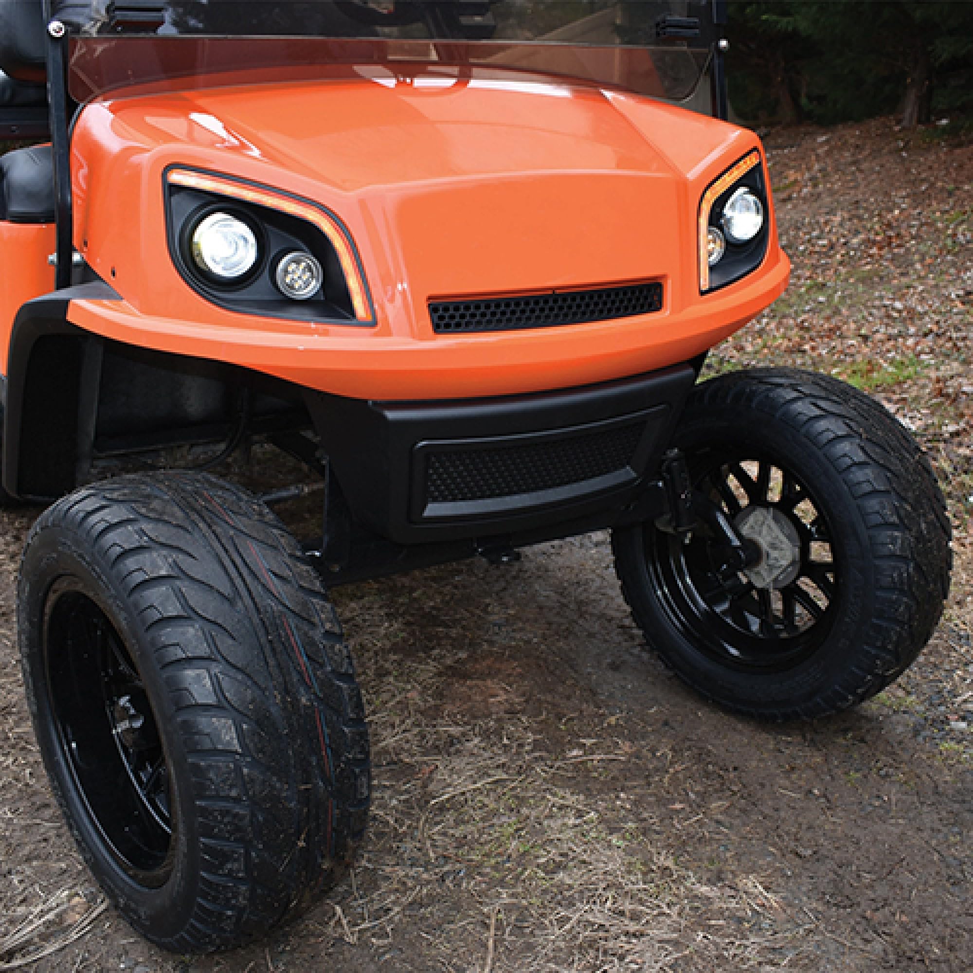 Red Hawk LGT-412L RGBW LED Headlights for E-Z-Go Express Golf Carts - 7 Color Options with OEM Retrofit Kit | Upgrade Lighting for Night Golfing & Off-Road Adventures