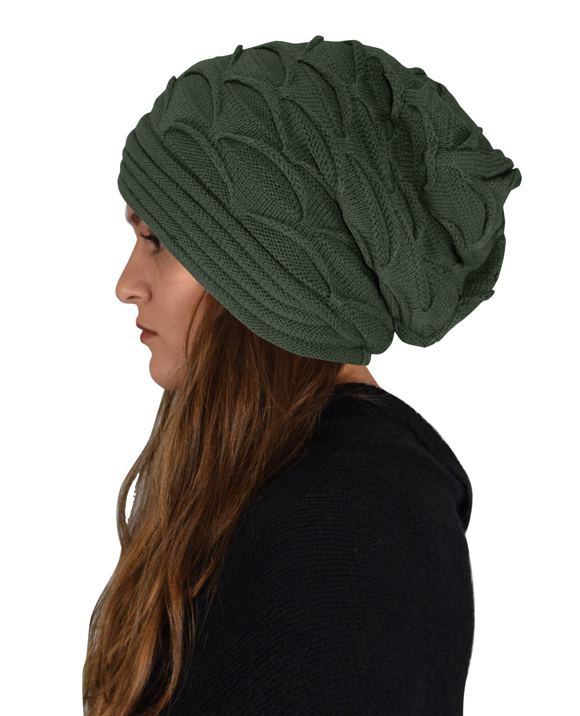 Winter Warm Soft Knitted Baggy Beanie Slouchy Hat Skull Cap for Women & Men - Cozy Cold Weather Accessory for Outdoor Activities, Skiing, Snowboarding and Daily Wear