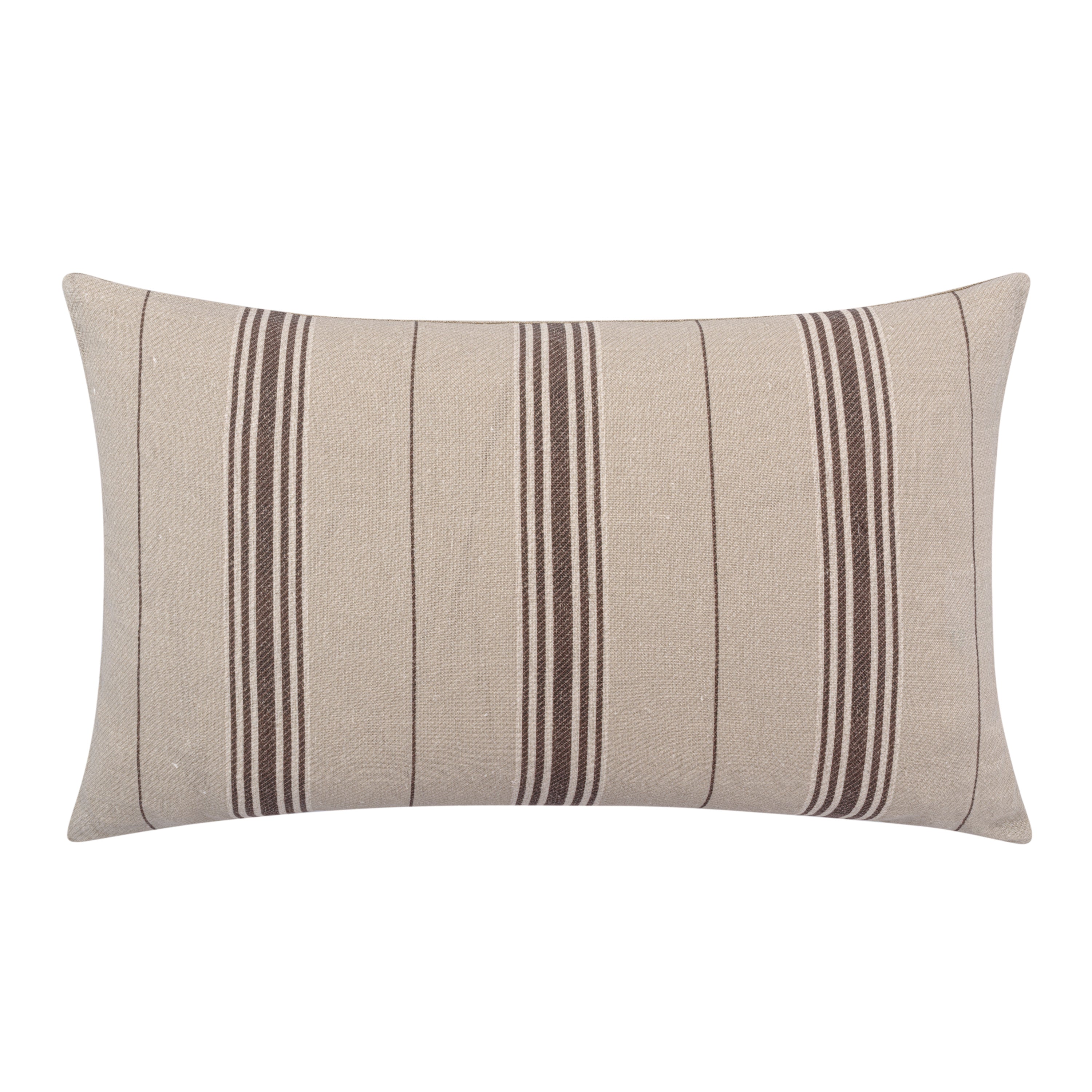 Premium Vallon Striped Chocolate Brown Linen Cushion Cover - 55 x 32cm (21.6
