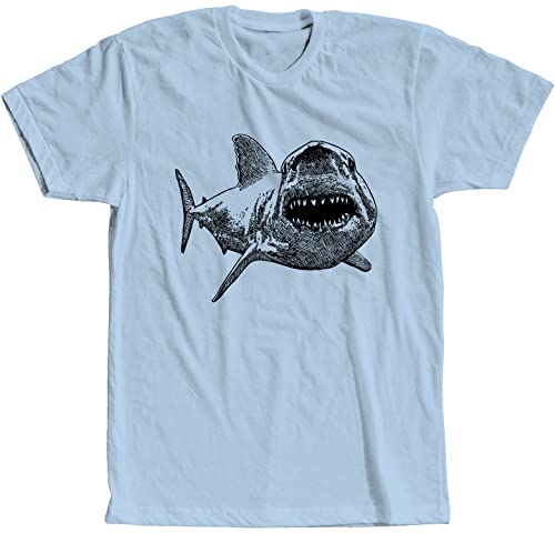 Great White Shark Attack T-Shirt with Teeth Design - Unisex Men & Women's Graphic Tee - Perfect for Beach, Fishing, and Shark Lovers