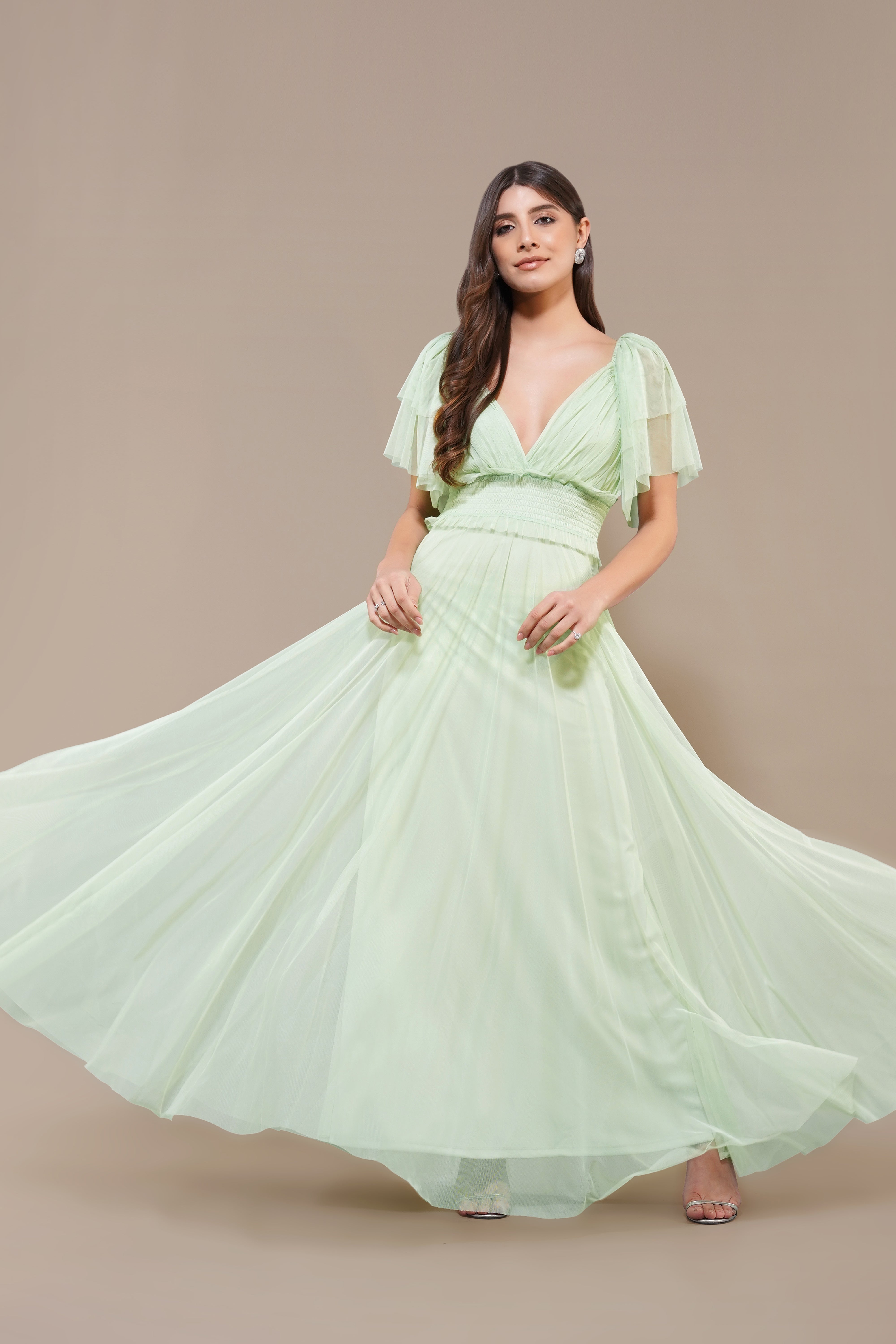 Elegant Shelby Maxi Dress in Sage Green - Flowy Boho Summer Dress for Women | Perfect for Beach Vacations, Weddings & Casual Outings