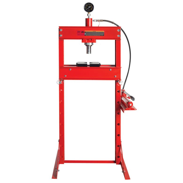 12 & 20 Ton Hydraulic Shop Press - Heavy Duty Bench Press with Pressure Gauge for Automotive Repair, Metal Bending & Bearing Removal - Ideal for Home Garage & Professional Workshops