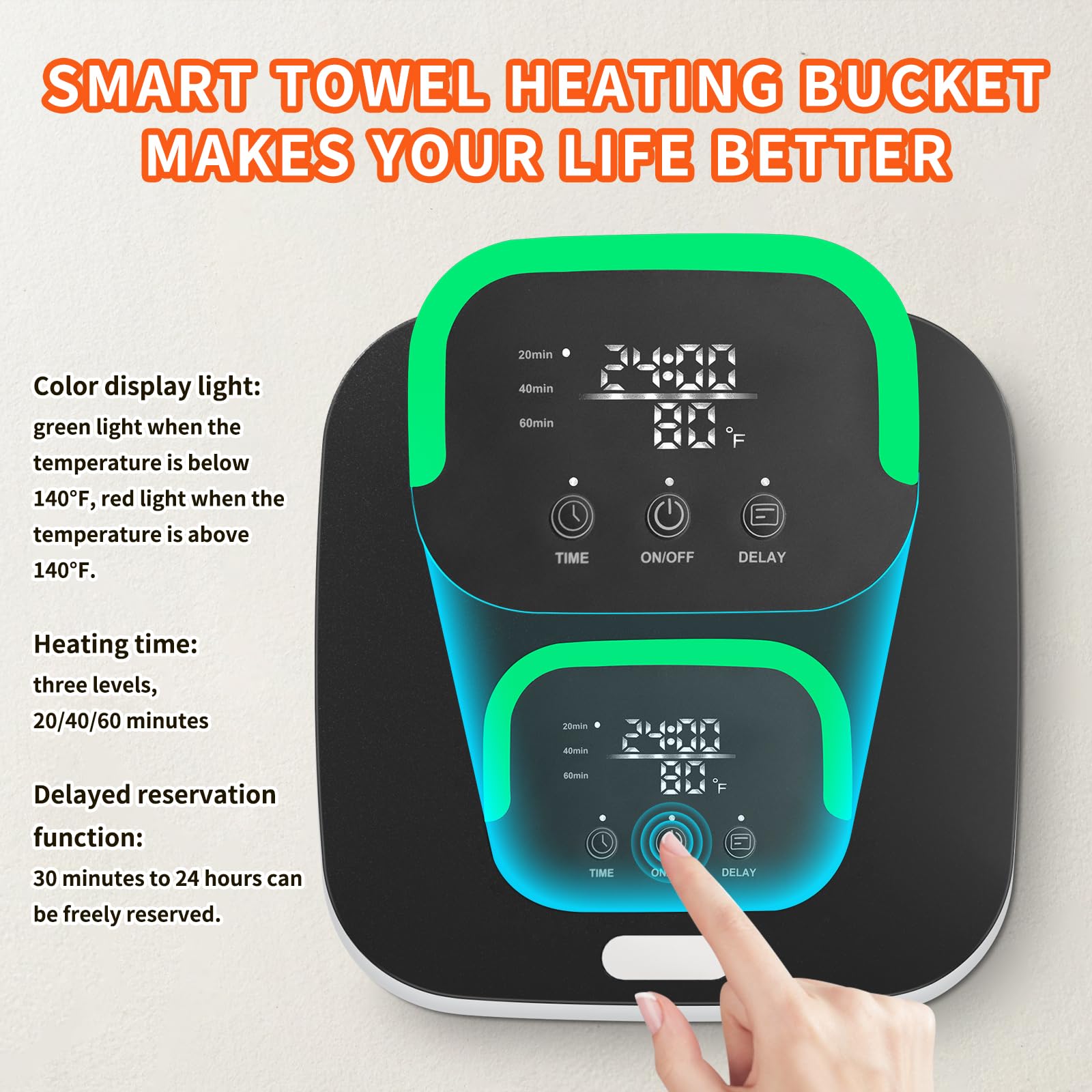 Premium 23L Electric Towel Warmer for Bathroom - LED Display, Child Lock, Adjustable Timer (20/40/60 Min) - Perfect Housewarming Gift for Moms & Home Spa Relaxation
