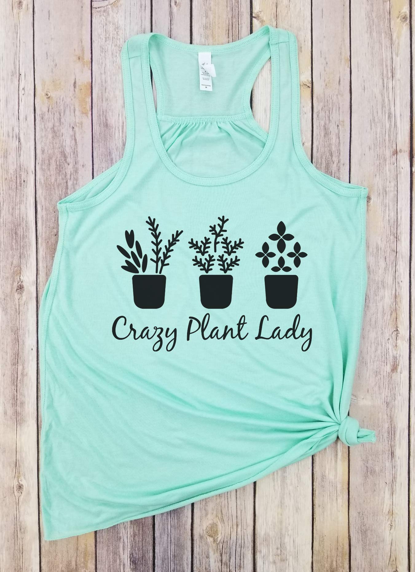 Crazy Plant Lady Racerback Tank - Gardening Shirt for Women, Plant Lover Apparel, Vegan & Eco-Friendly Farm Top | Perfect for Gardening, Farmers Markets & Outdoor Activities