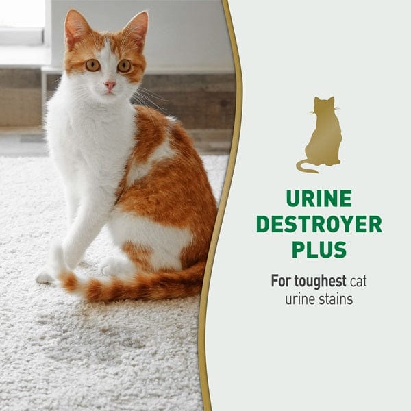 Nature's Miracle Urine Destroyer Plus for Cats - Eliminates Odors & Stains, Enzymatic Formula - Perfect for Litter Boxes, Carpets & Pet Accidents