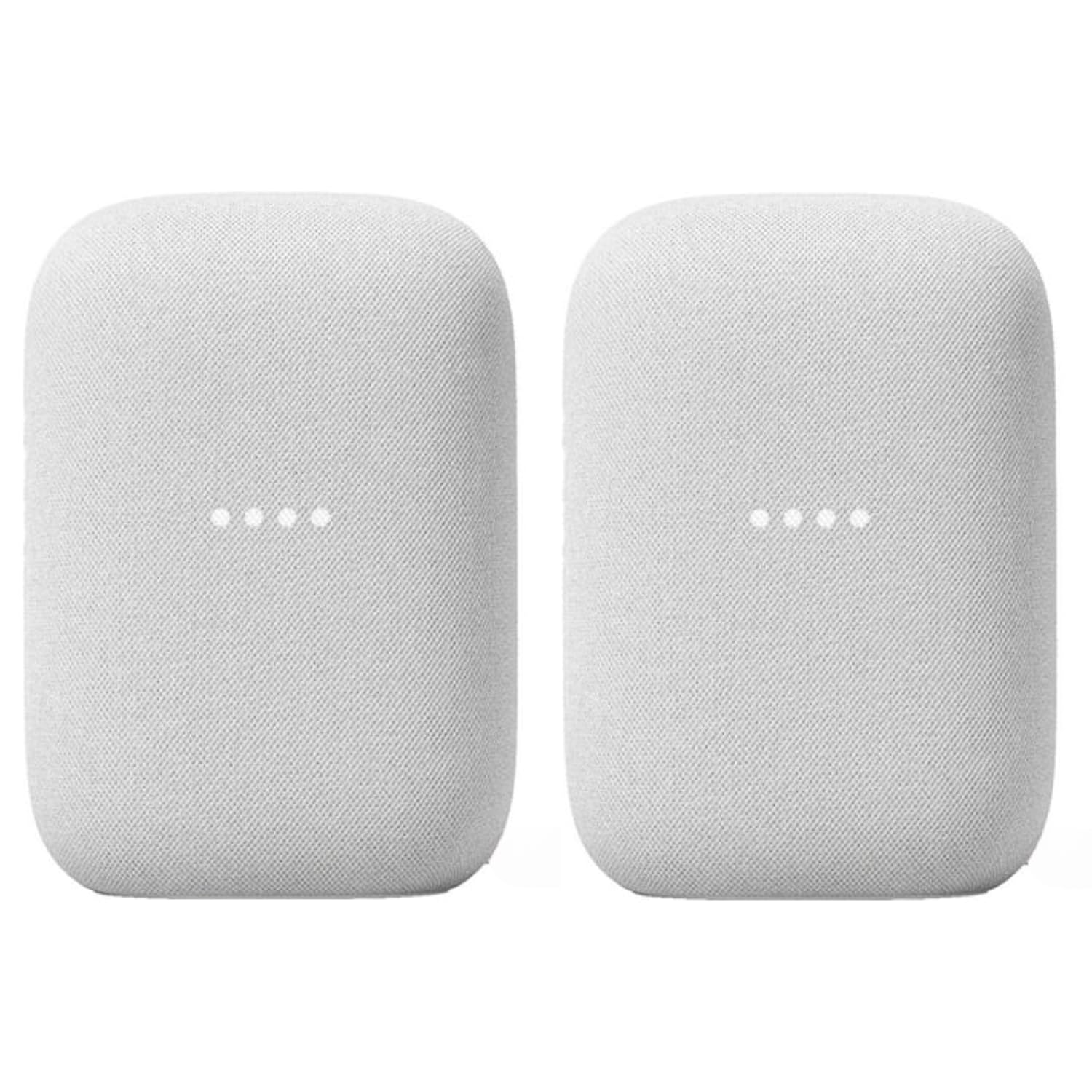 Google Audio (2-Pack) Smart Speakers - Wireless Bluetooth & Wi-Fi Home Speaker System with Powerful Stereo Sound, Multi-Room Audio & Voice Assistant Control for Home Theater, Parties & Smart Home Automation