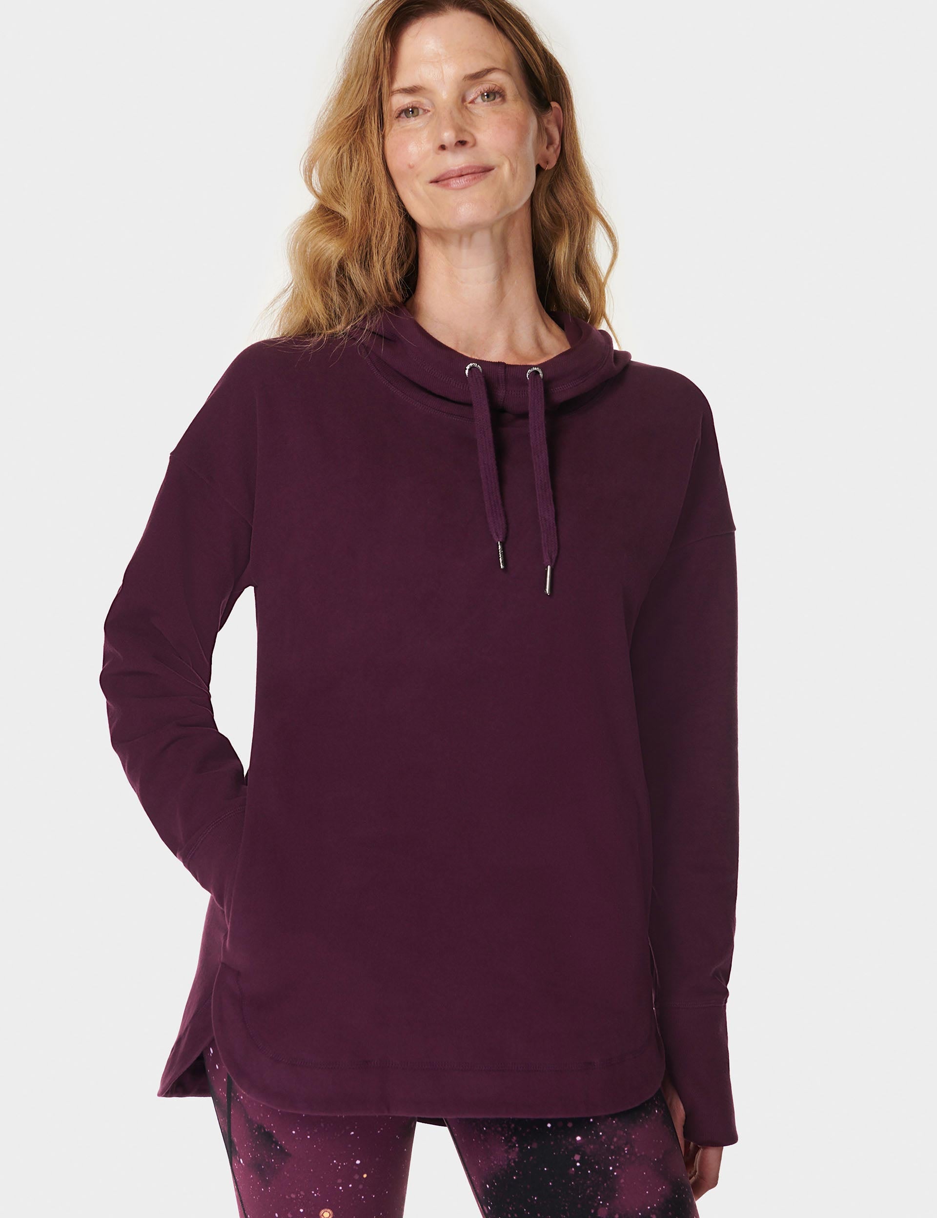 Escape Luxe Fleece Hoodie - Midnight Cherry Purple | Cozy Winter Wear for Outdoor Activities & Casual Fashion