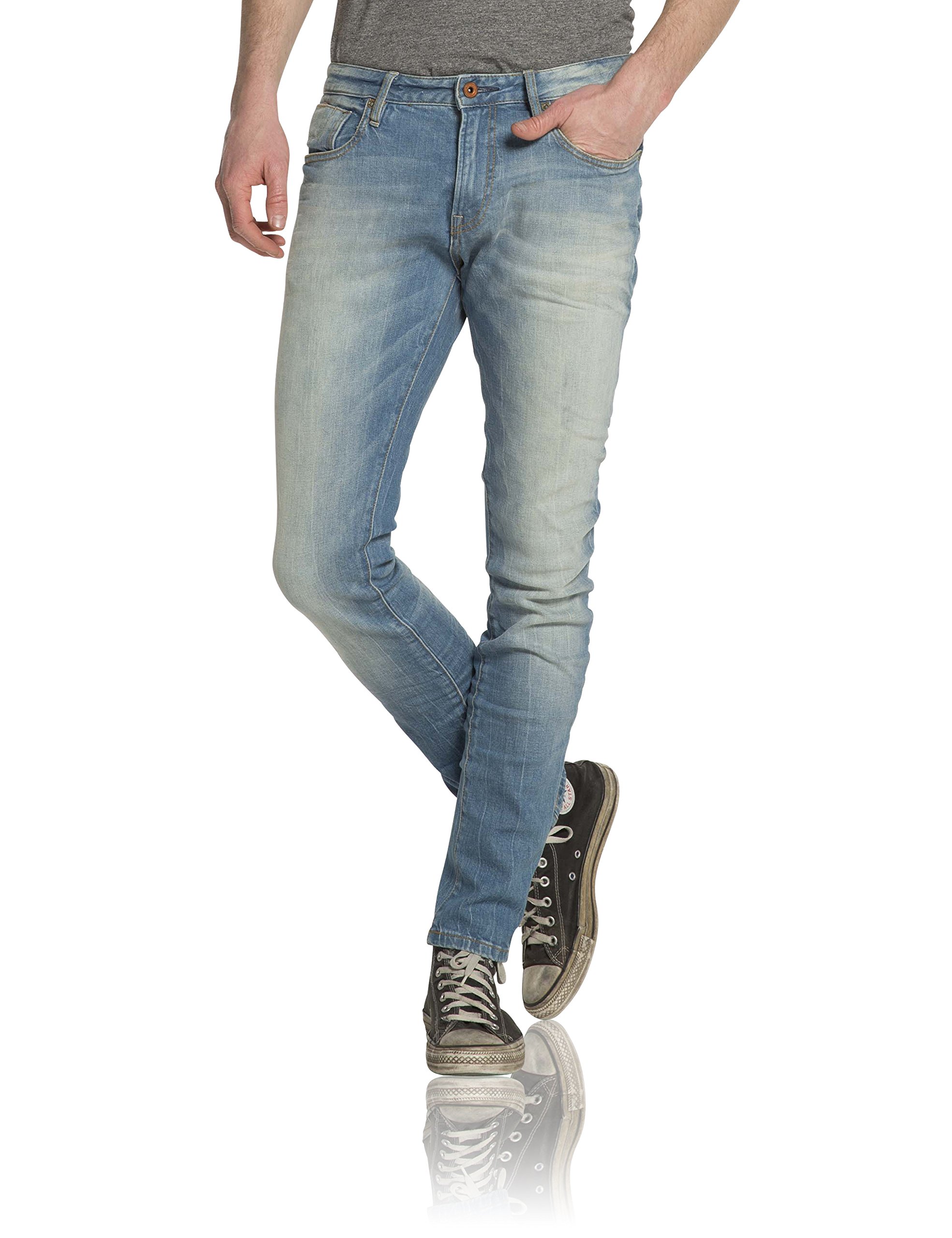 Scotch & Soda Women's Skinny Fit Medium Rise Jeans - Blue Denim Pants Size 30/32 | Comfortable Stretch Fabric for Casual Wear & Night Out