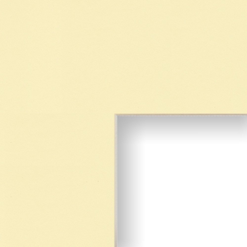 Craig Frames B519 16x22-Inch Picture Frame Mat - Single Opening for 12x18-Inch Photos - Soft Yellow with Cream Core - Perfect for Home Decor, Art Displays & Photo Gifts