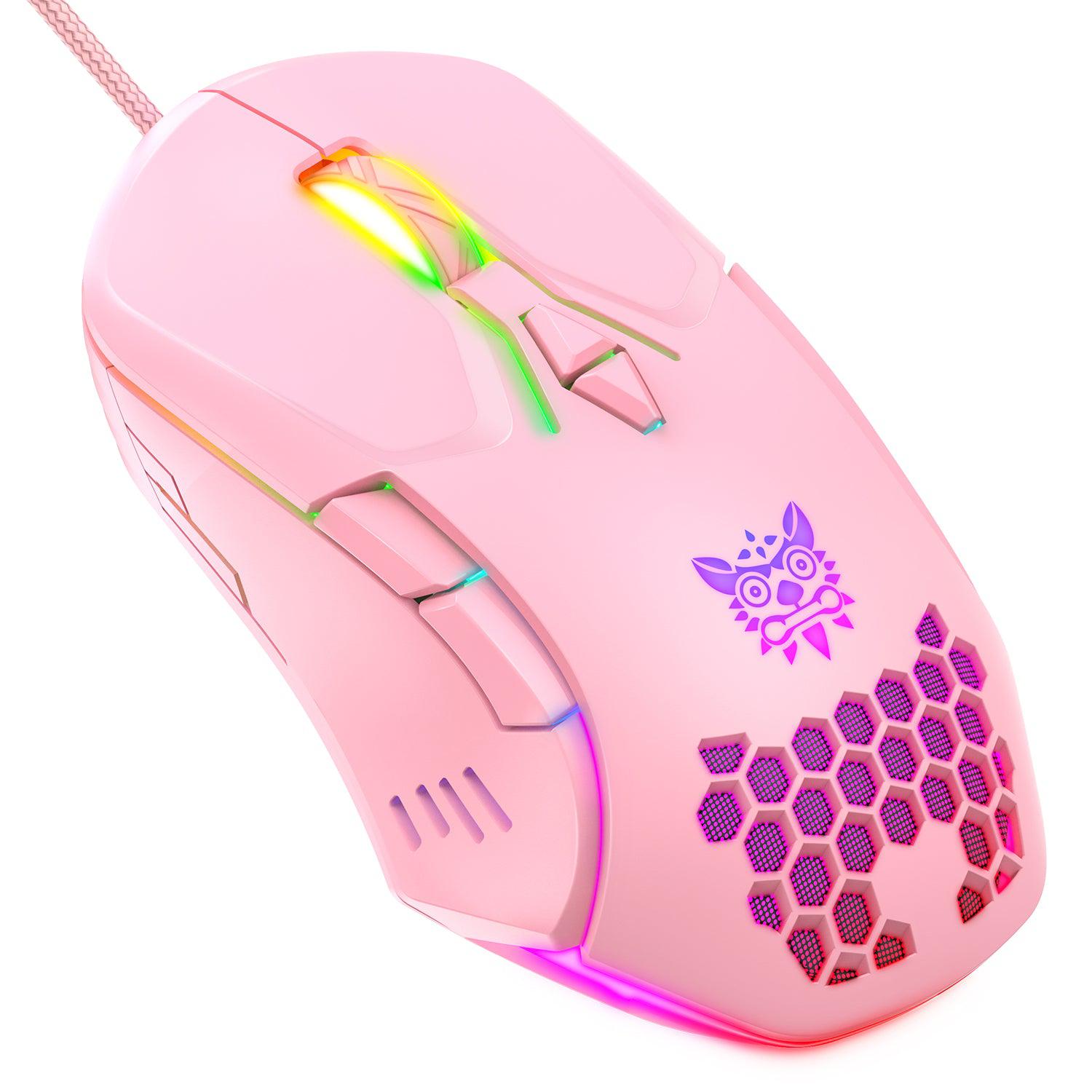 ONIKUMA CW902 Wired Gaming Mouse with 7 RGB LED Backlit Modes, 7200 DPI, Ergonomic Design - Perfect for PC Gaming, Office Work & Streaming Setup
