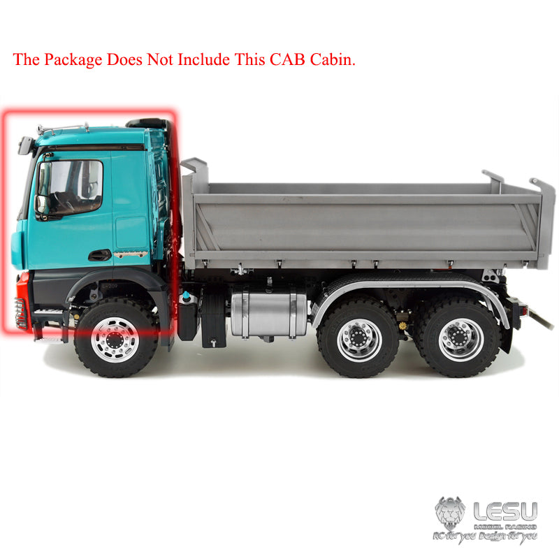 BEST SELLING LESU RC 1/14 Scale 3348 3-Axle 6X6 Remote Control Dump Truck with Motor & Servo - No Cabin DIY Upgrade Kit for RC Trucks | Perfect for Construction Site Play, Off-Road Adventures & RC Hobby Enthusiasts