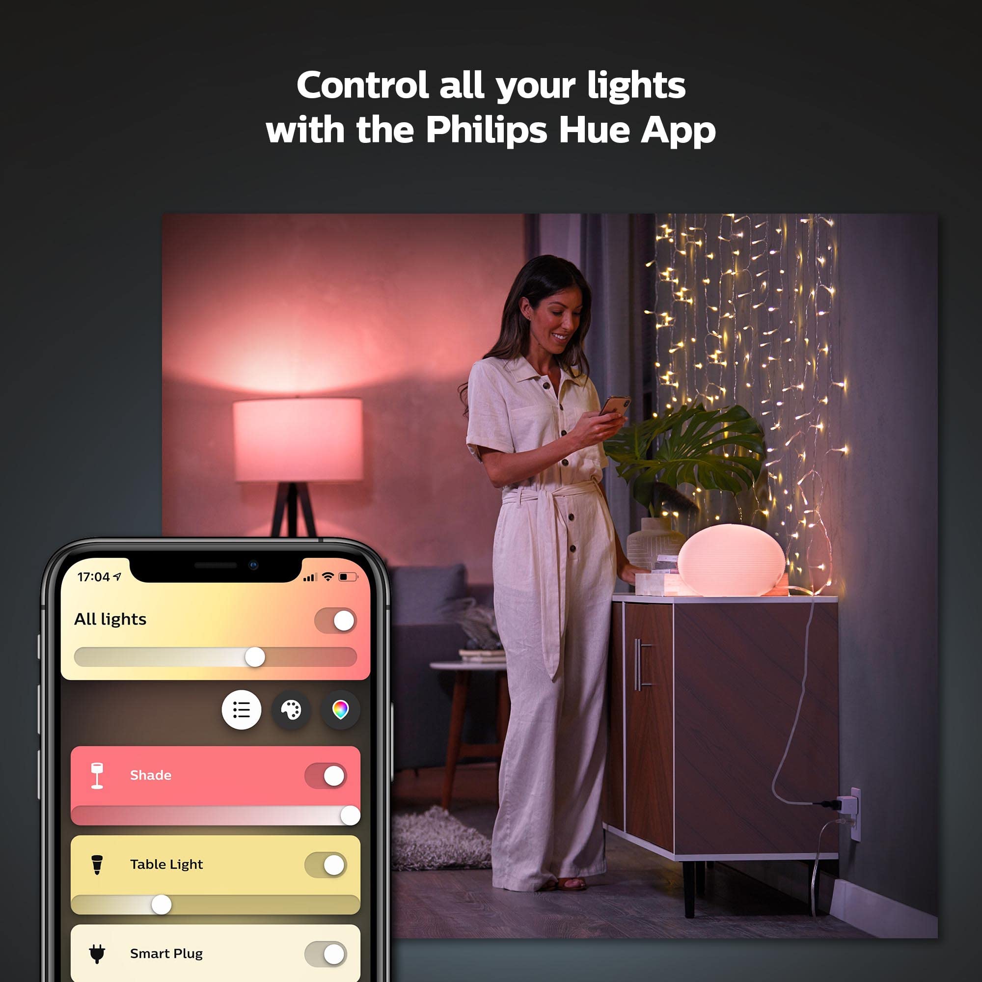 Philips Hue Smart Plug 2 Pack - White - Wireless Smart Home Light Control - Works with Alexa, Google Assistant & Apple HomeKit - Perfect for Bedroom, Living Room & Home Automation