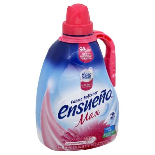 Ensueno Max Fabric Softener - Spring Fresh Scent, 6 Pack | Hypoallergenic & Long-Lasting Softness for Laundry | Perfect for Families, Sensitive Skin & Everyday Use