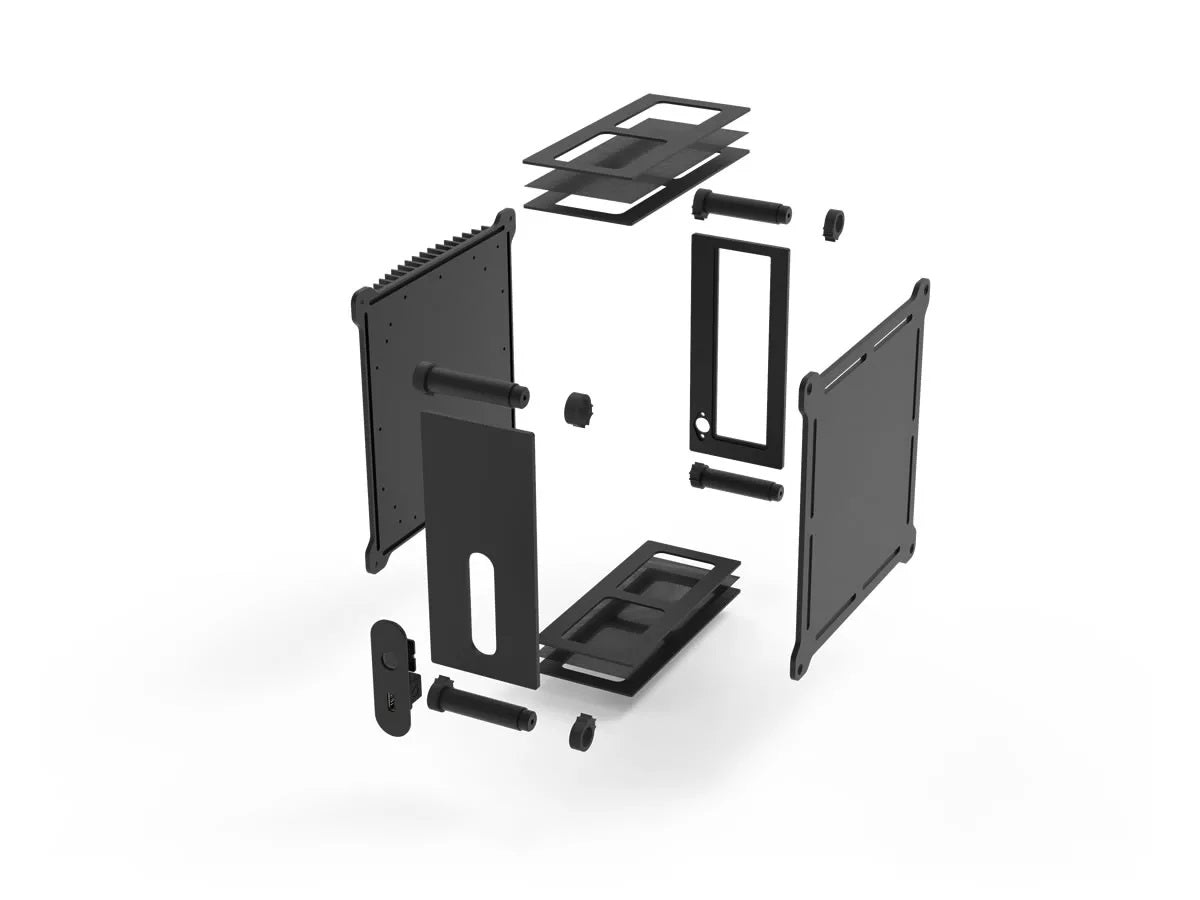STREACOM DB1 Ultra Compact Fanless ITX PC Case - Mini Silent Computer Chassis for Home Theater, Office & Gaming Builds