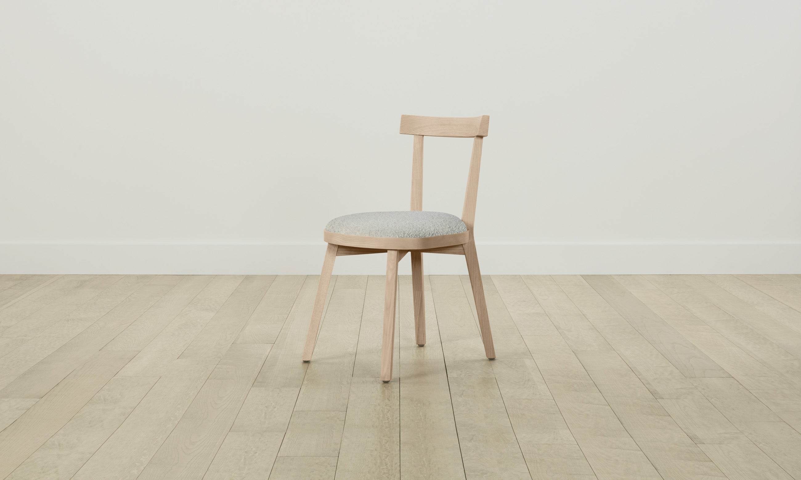 Allen Dining Chair - Modern Woolen Bouclé Upholstered Seat with Solid Wood Legs | Perfect for Kitchen, Dining Room & Home Office | Comfortable & Stylish Seating Solution