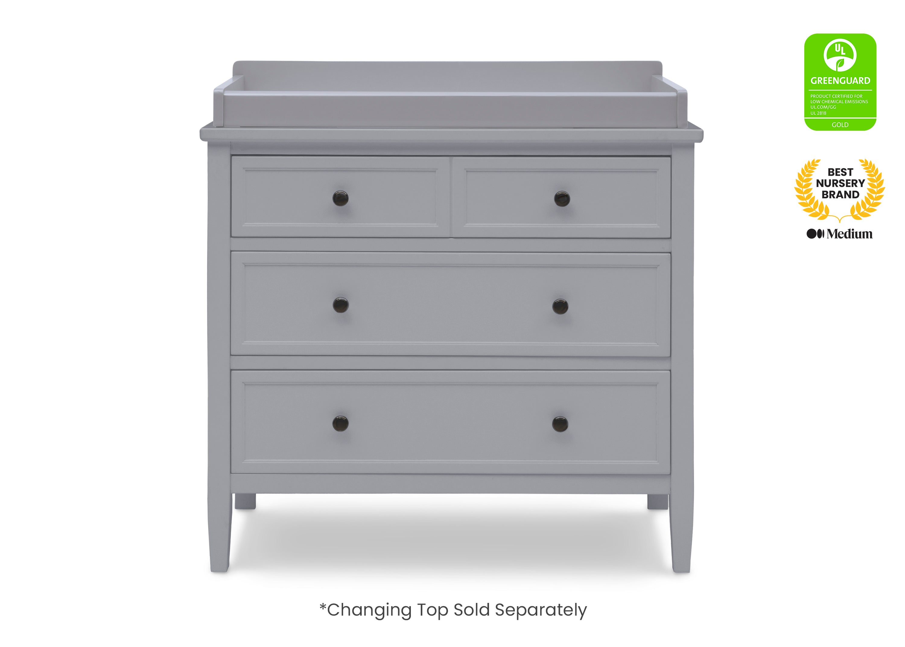 Epic 3 Drawer Dresser - Modern Wooden Chest of Drawers for Bedroom & Closet Storage | Perfect for Home Organization & Small Spaces