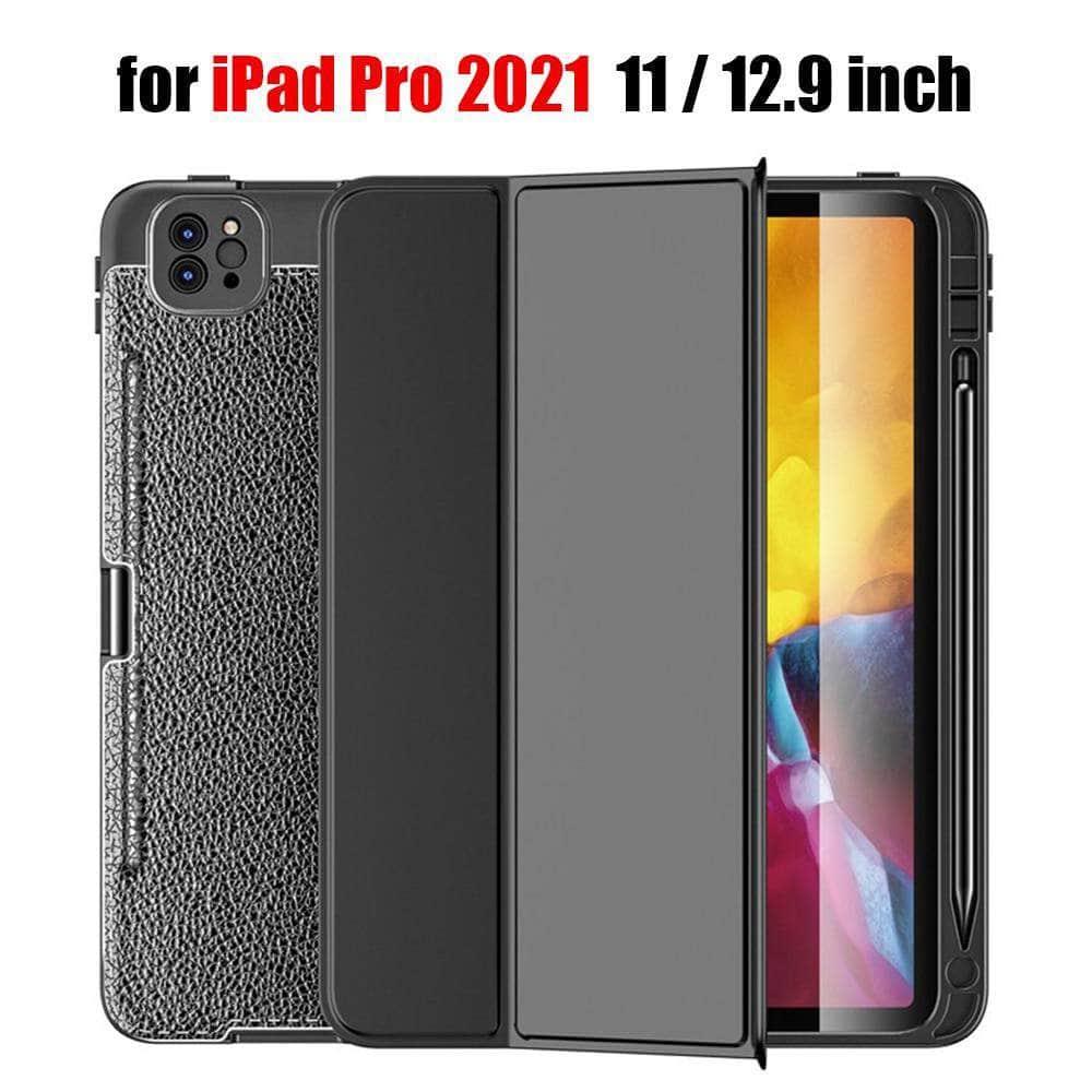 Premium Leather Look iPad Pro Case with Auto Sleep/Wake Function - Slim Protective Cover for Work, Travel & Daily Use