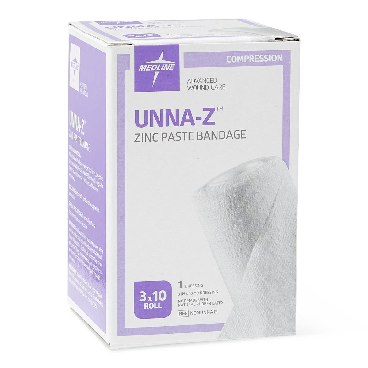 Unna Boot Bandage Without Calamine - Medicated Compression Wrap for Leg Ulcers & Venous Insufficiency - Ideal for Wound Care & Post-Surgical Support