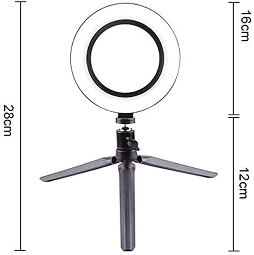 WLP Adjustable Ring Light Tripod with 3 Lighting Modes - Flexible Phone Stand & Dimmable Desktop Makeup Light for Live Streaming, Selfies, TikTok Videos & YouTube Content Creation