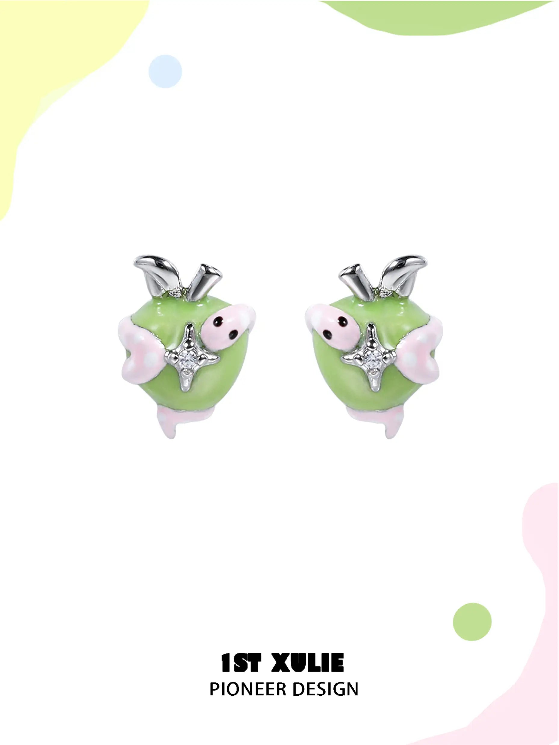 Nom Nom Snake S925 Sterling Silver 18K Gold Plated Stud Earrings for Women - Elegant & Hypoallergenic Jewelry Gift for Birthday, Party & Everyday Wear