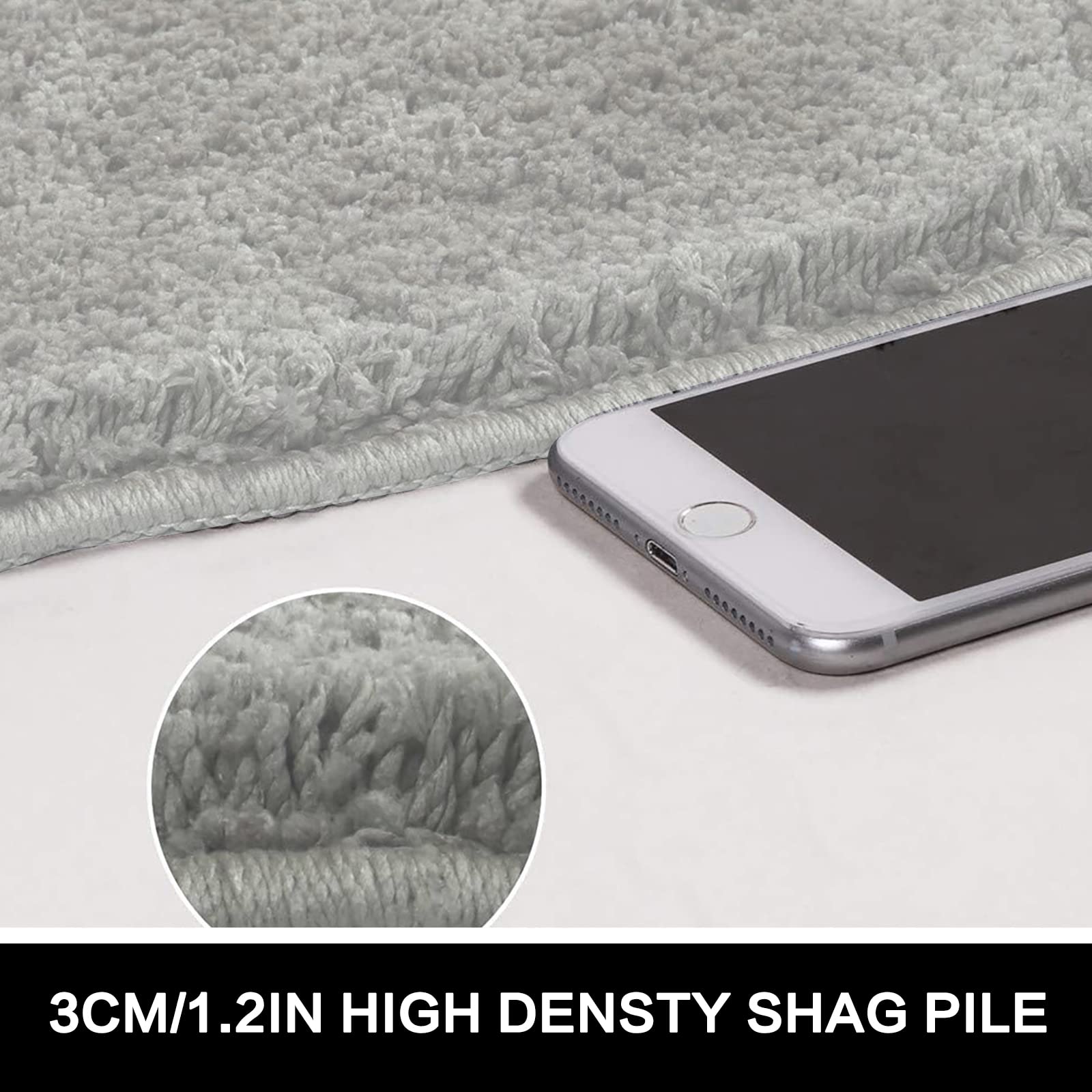 Non-Slip Bath Mat - Super Soft & Absorbent Shower Mat for Bathroom, 50x80cm - Machine Washable, Anti-Skid, Beige - Perfect for Tub, Shower, Living Room & Bathroom Safety