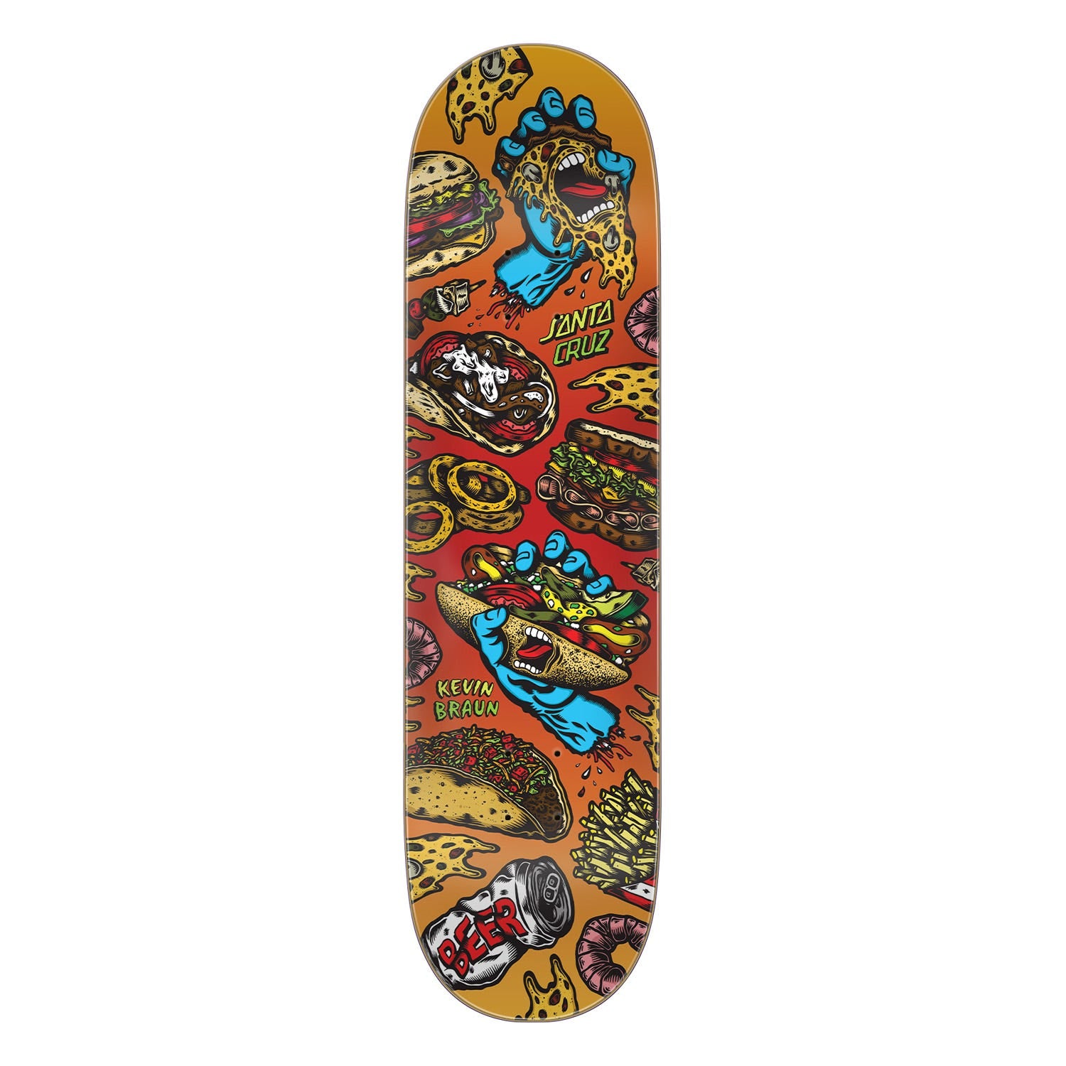 Santa Cruz Braun Snacks Everslick Complete Skateboard - Professional Cruiser Board for Street & Park Riding - Perfect for Commuting, Tricks & Urban Skateboarding