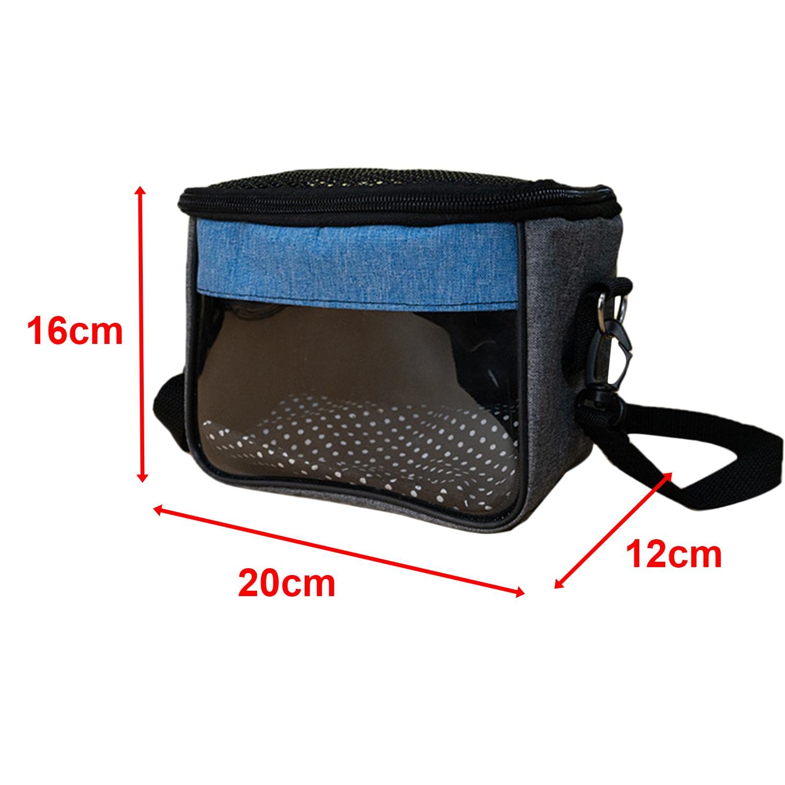 GAH Pets Small Animal Carrier Bag - Portable Hamster Travel Cage for Guinea Pigs, Rabbits & Rodents (7.87x6.30x4.72 Inch) - Perfect for Vet Visits, Outdoor Adventures & Daily Transport