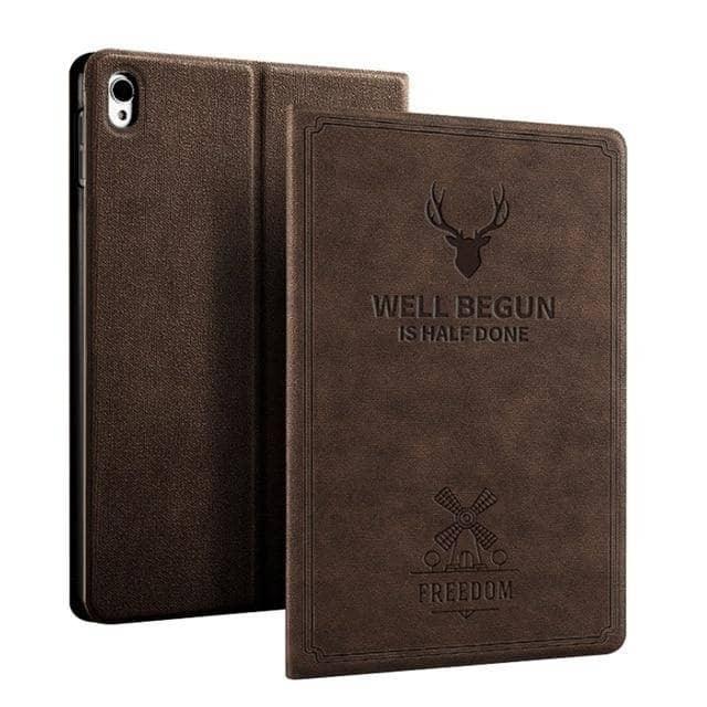 iPad Mini 5 2019 Case - Premium Leather Look Flip Stand Cover with Auto Wake/Sleep Function - Perfect for Work, Travel & Home Use
