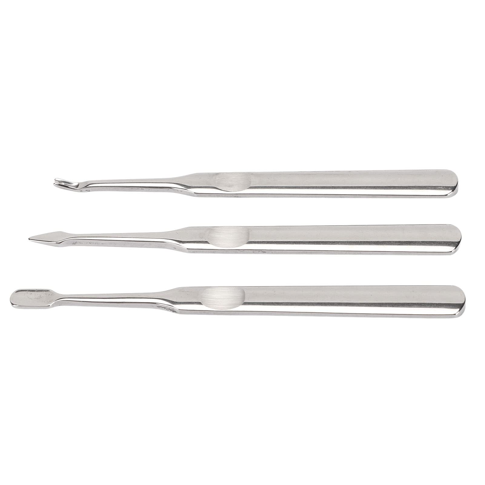 Professional Stainless Steel Cuticle Pusher & Nail Trimmer Set - 3pcs Durable Nail Care Tools for Manicure & Pedicure - Perfect for Salon, Home Use & DIY Nail Care