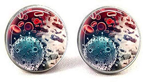 Virology Jewelry - Virus Earrings for Women | Microbe Biology Science Gift | Unique Microscopic Virus Design Earrings for Doctors, Nurses, and Science Lovers | Perfect for Lab Work, Medical Conferences & STEM Events