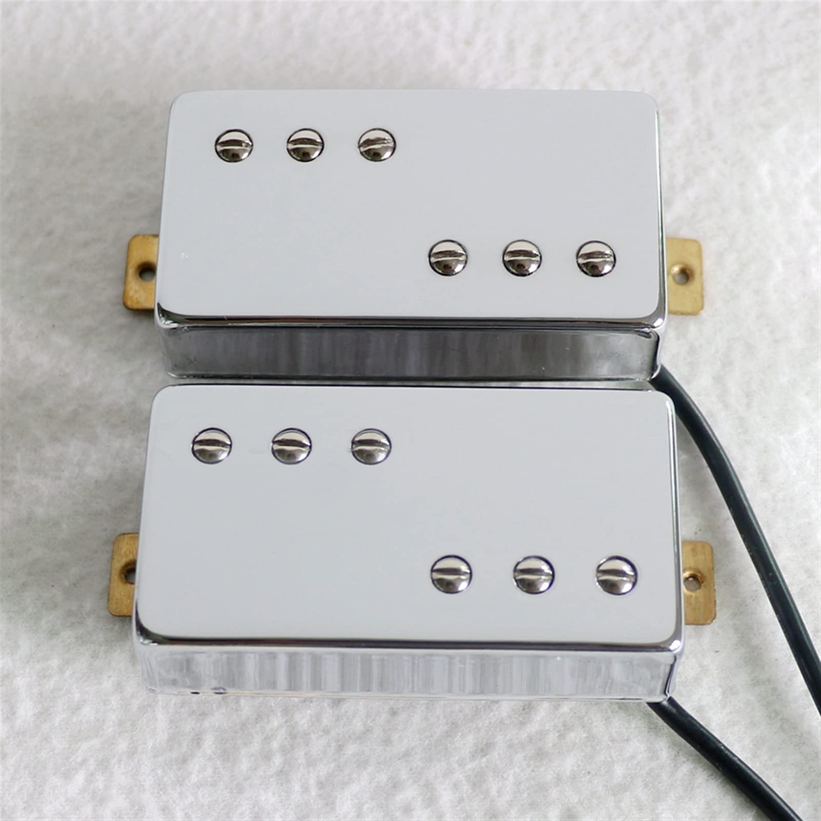 High-Quality Chrome Brass Cover Ceramic Magnet Pickups for LP SG PRS 6-String Electric Guitars - Perfect for Rock, Blues & Metal Performances