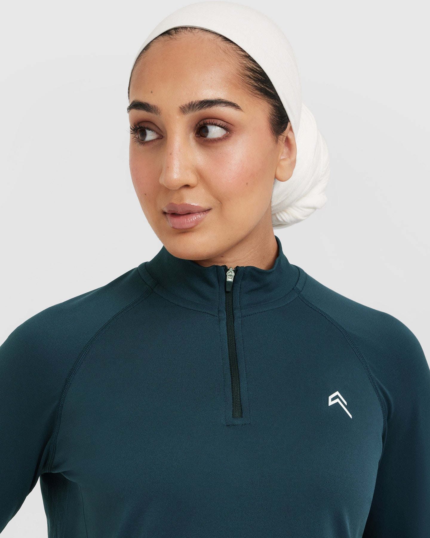 Seamless Loose Long Sleeve Longline Top for Women - Oil Blue | Comfortable Stretchy Casual Shirt | Perfect for Layering, Everyday Wear & Office Outfits