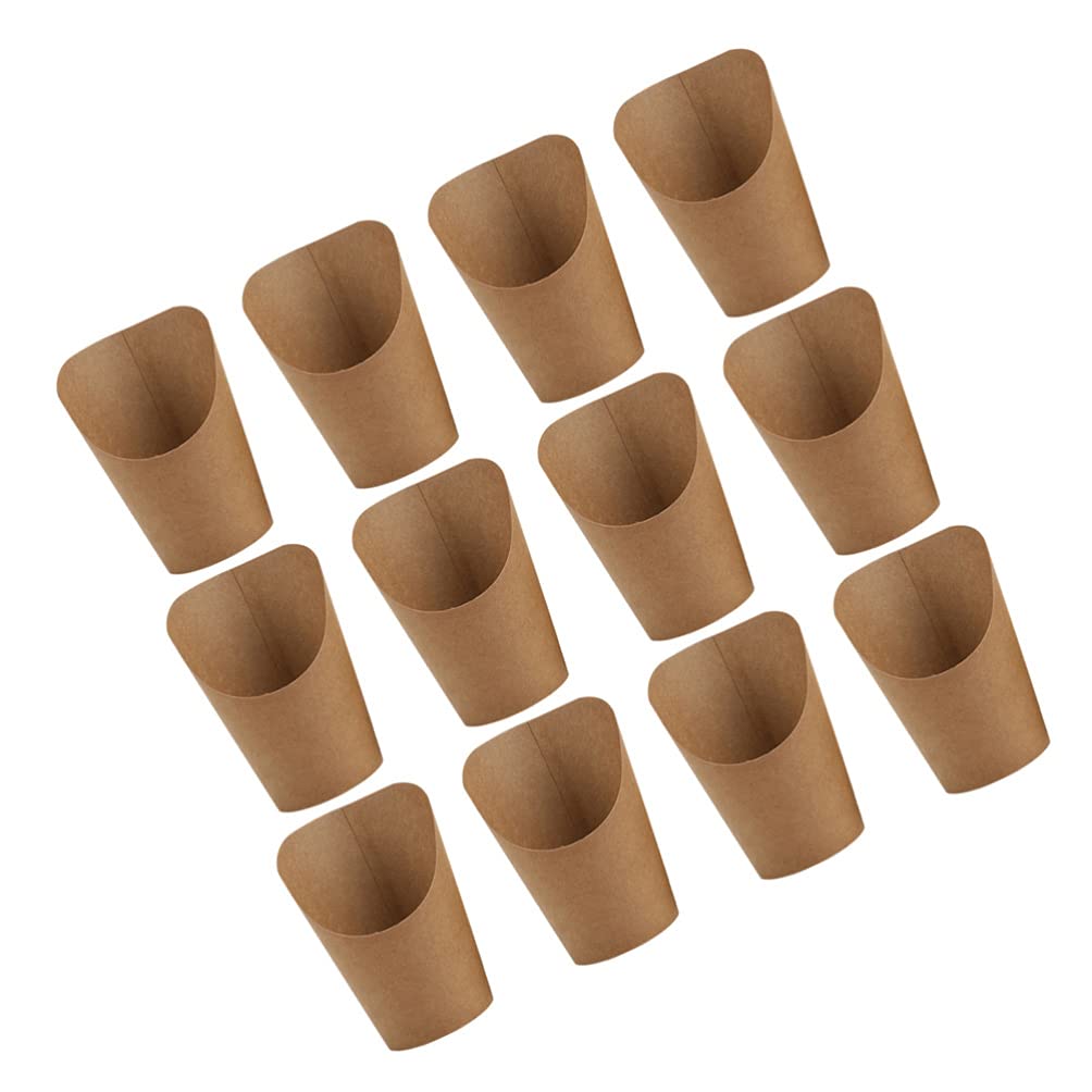 Angoily 50-Pack Kraft Paper Snack Containers - Eco-Friendly French Fry Holders, Dessert Cups & Popcorn Boxes for Home, Shop, Picnic & Travel | Perfect for Parties, Movie Nights & Outdoor Events