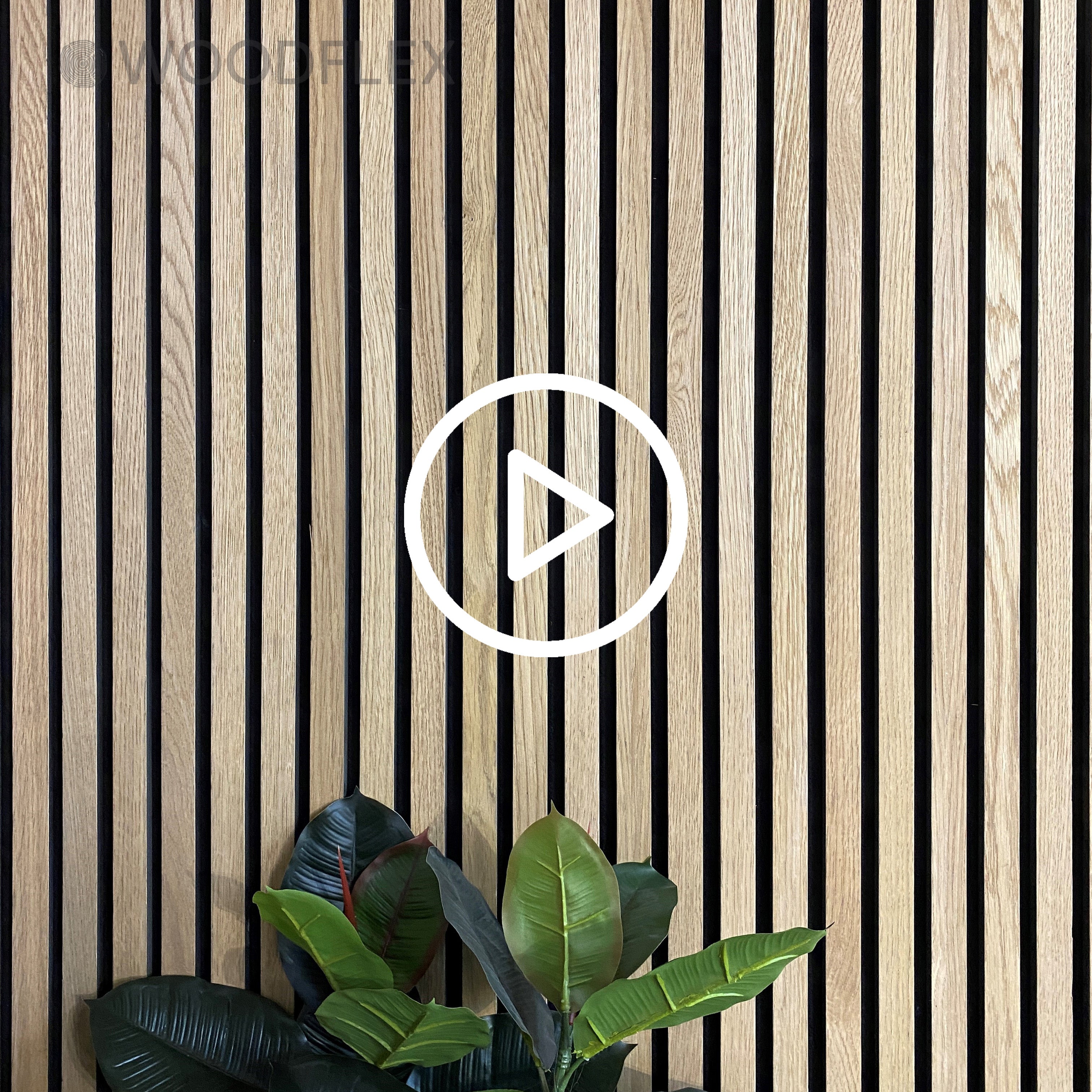 WOODFLEX Flexible Acoustic Wood Slat Wall Panel - Oak Veneer 94.5'' x 23.6'' - Soundproofing & Decorative Wall Treatment for Home Theater, Office, and Studio