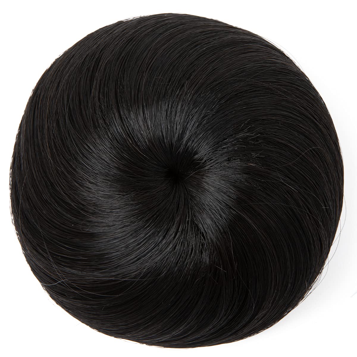 SARLA Black Synthetic Hair Bun Extensions for Women & Girls - Updo Drawstring Ballet Bun Donut Chignon - Perfect for Dance, Cosplay & Everyday Hairstyles