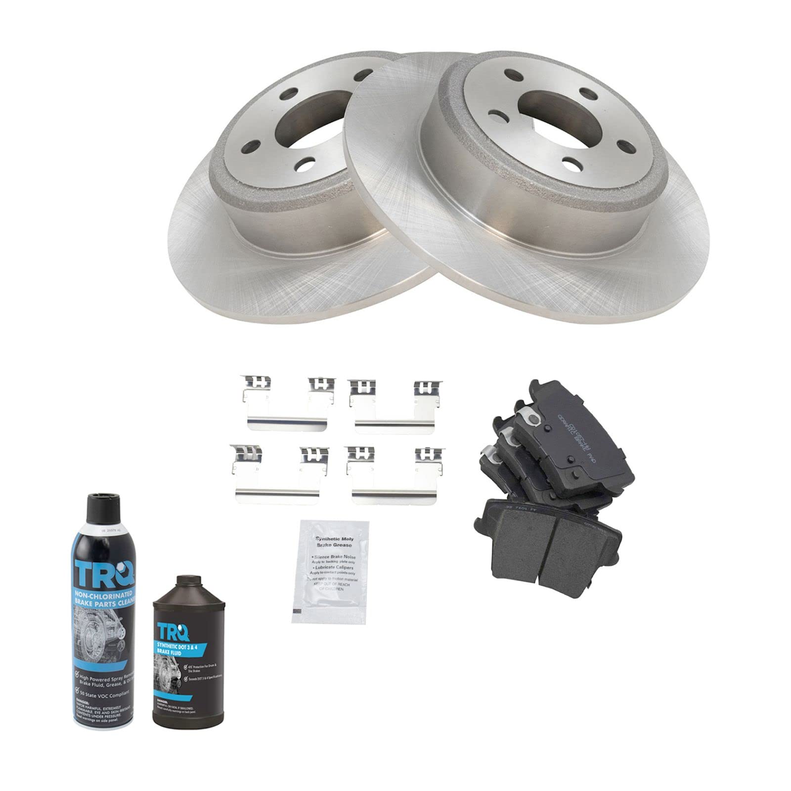 High-Performance Ceramic Brake Pads & Rotors Kit - Compatible with Chrysler 300 (2005-2021), Dodge Challenger (2009-2021), Charger (2006-2021), Magnum (2005-2008) - Includes Brake Chemical Kit - Perfect for Daily Driving & High-Speed Performance