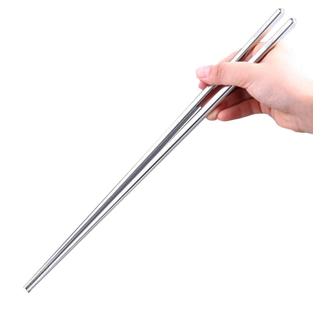 10 Pairs Reusable Natural Wooden Chopsticks - Eco-Friendly Family Chopsticks Set for Chinese, Korean, Japanese Cuisine | Dishwasher Safe & Stainless Steel Tips | Perfect for Sushi, Ramen, Asian Cooking & Dinner Parties