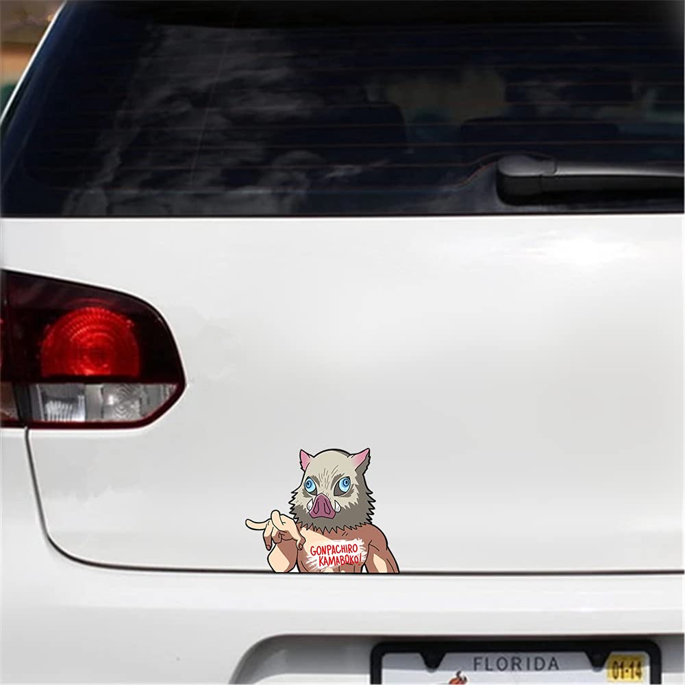 Anime Car Stickers - Waterproof Vinyl Decals for Windows, Bumper, Laptop - Car Accessories for Anime Fans - Perfect for Personalizing Vehicles, Laptops, and Tech Gear