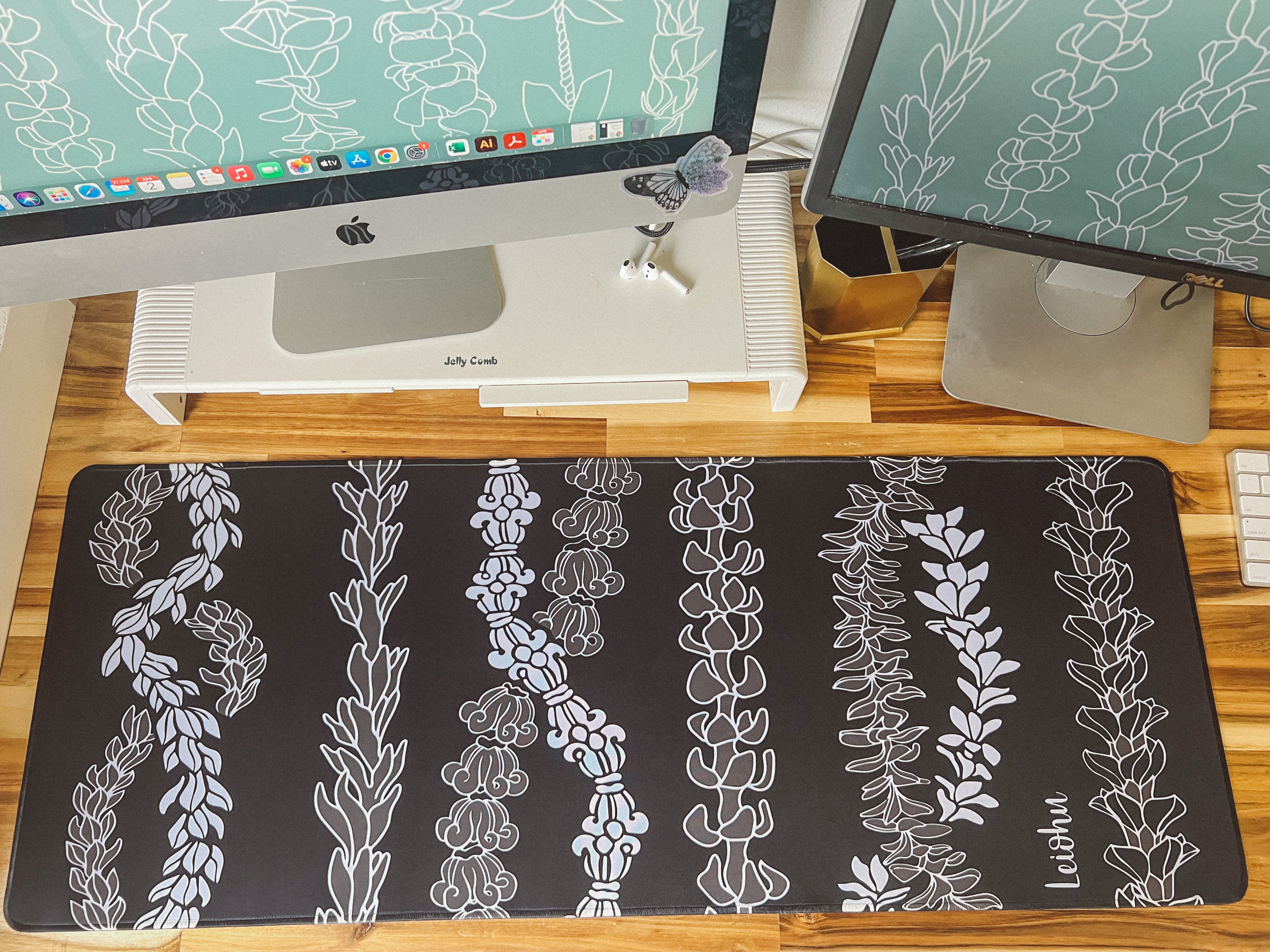 Forever Lei 'Ele'ele Desk Mat - Non-Slip Mouse Pad & Office Desk Protector for Work, Gaming, and Home Use