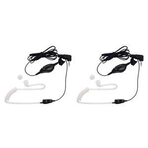 Motorola 1518 Surveillance Headset with Push-to-Talk Mic - Noise Cancelling Earpiece for Security & Law Enforcement (Black/White) - Ideal for Patrol Officers, Event Security & Dispatch Centers