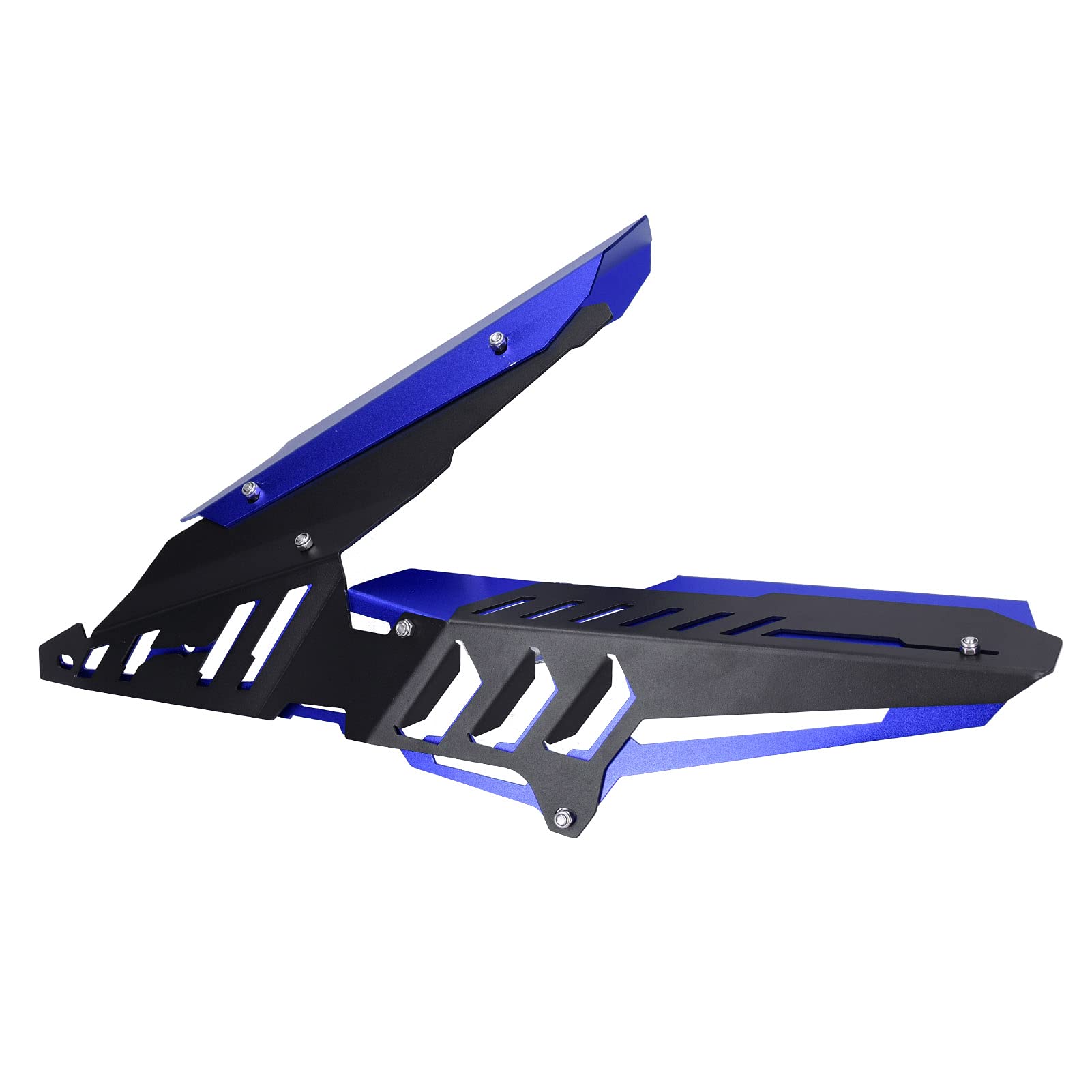Acouto CNC Aluminum Alloy Motorcycle Chain Guard Cover for Yamaha YZF-R25/YZF-R3/MT-25/MT-03 - Rear Wheel Mudguard & Chain Protection Kit (Blue) - Perfect for Off-Road Riding & Daily Commuting