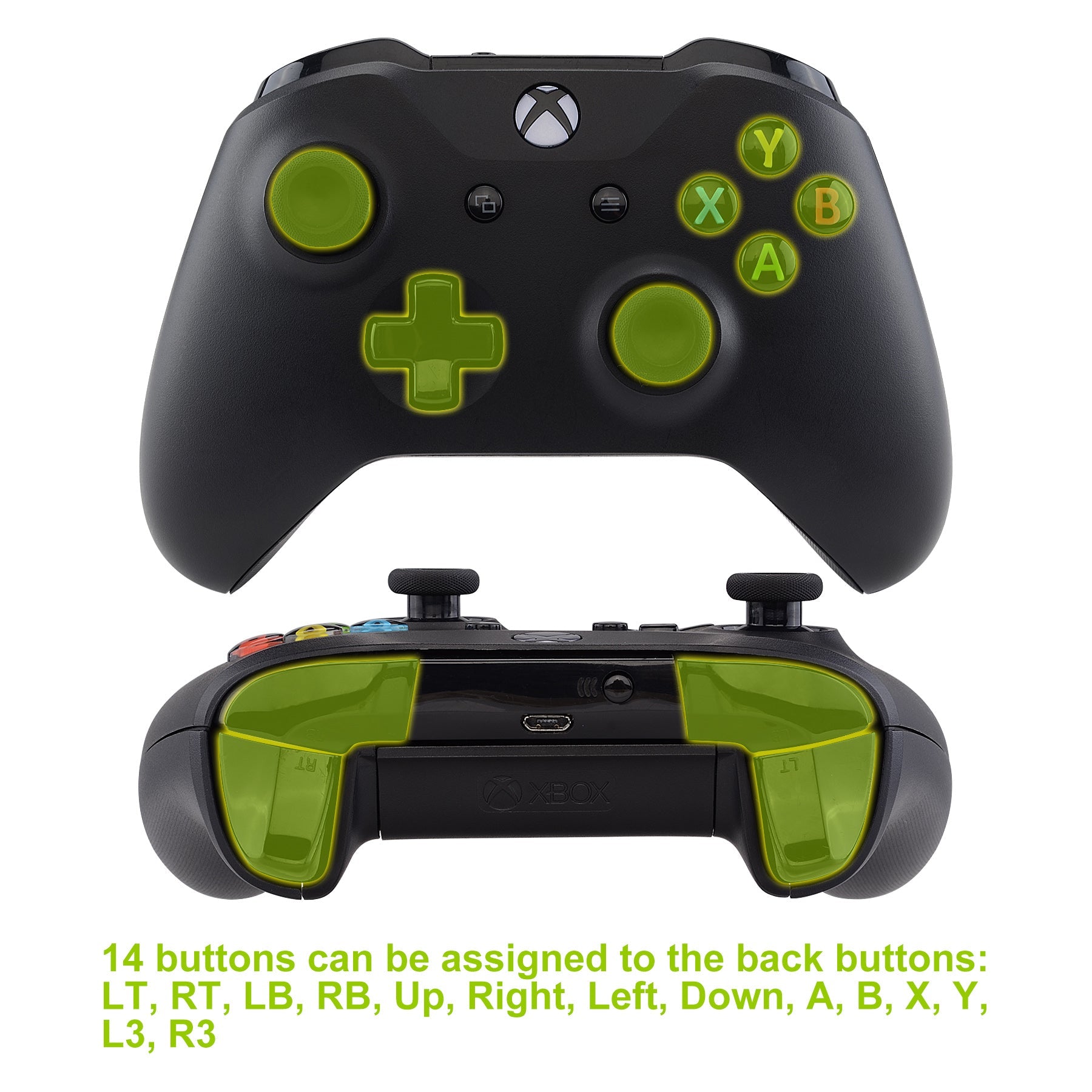 eXtremeRate Remappable Back Buttons & Trigger Stop Kit for Xbox One X/S Controller - Black | Customizable Gaming Controls for Competitive Play & Enhanced Performance
